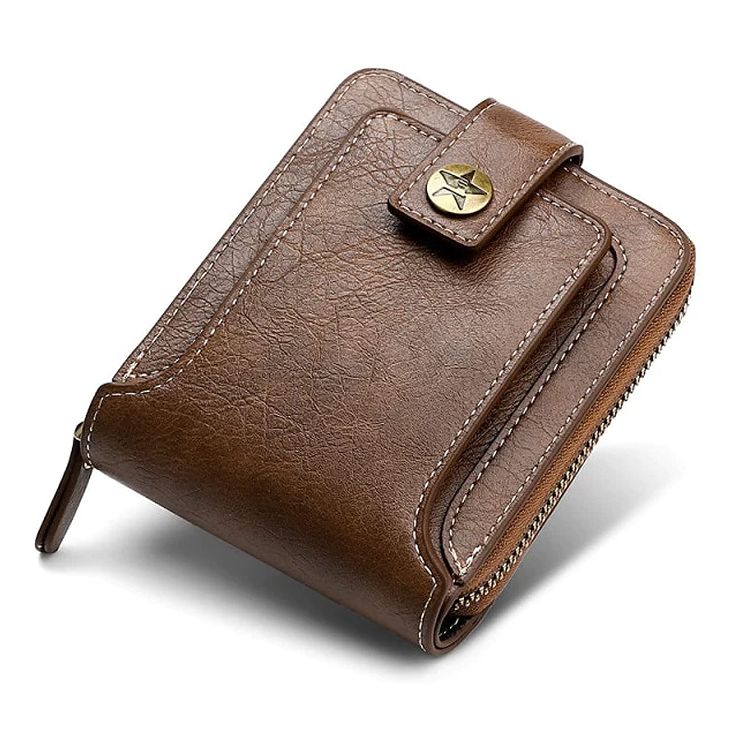 INKMILAN Men's Zip-Around Wallet for Storing Money, Cards & ID | Daily Use Wallet