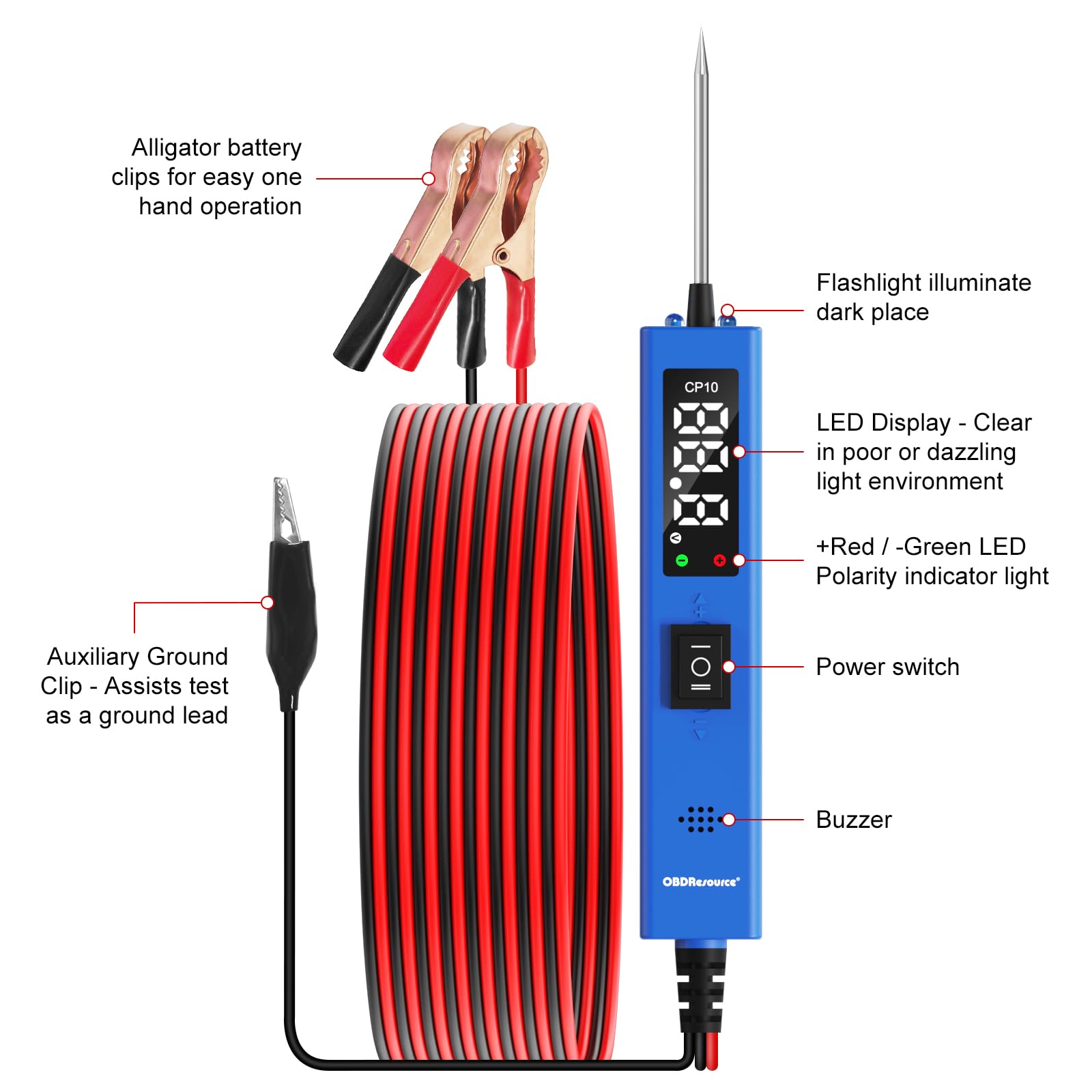 OBDResource Circuit Tester Automotive, Power Probe Tester, Voltage...