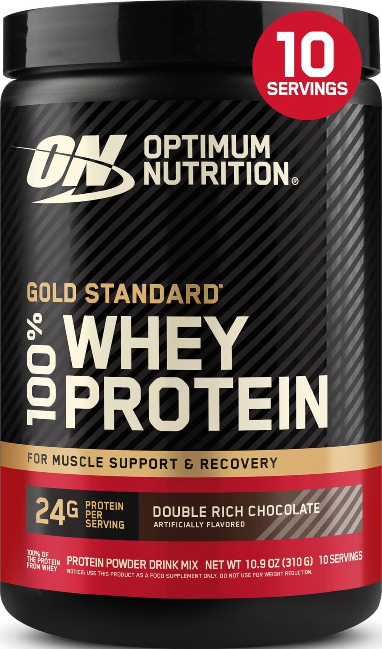 Optimum Nutrition Gold Standard Whey Protein, Double Rich Chocolate, 0.68LB Double Rich Chocolate 0.68 Pound (Pack of 1)
