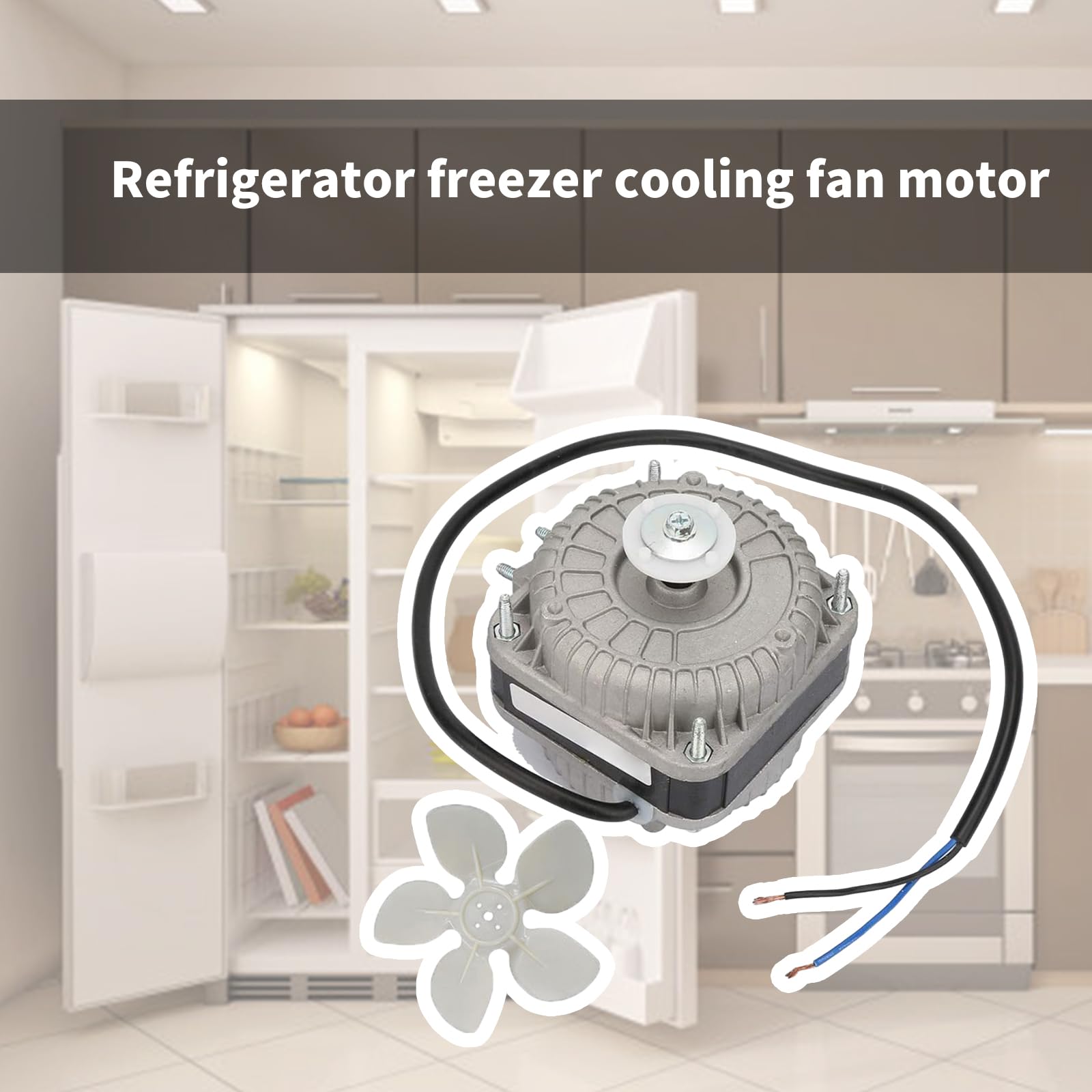 Motor de ventilador de refrigeración multifuncional para todos los congeladores de refrigerador, configuración simple, adecuado para eficiencia del condensador