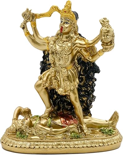 Estatua antigua del dios hindú Kali Figura india ídolo Murti Pooja Buda para el hogar del templo Mandir Decoración Religión Puja Artículo Decoración