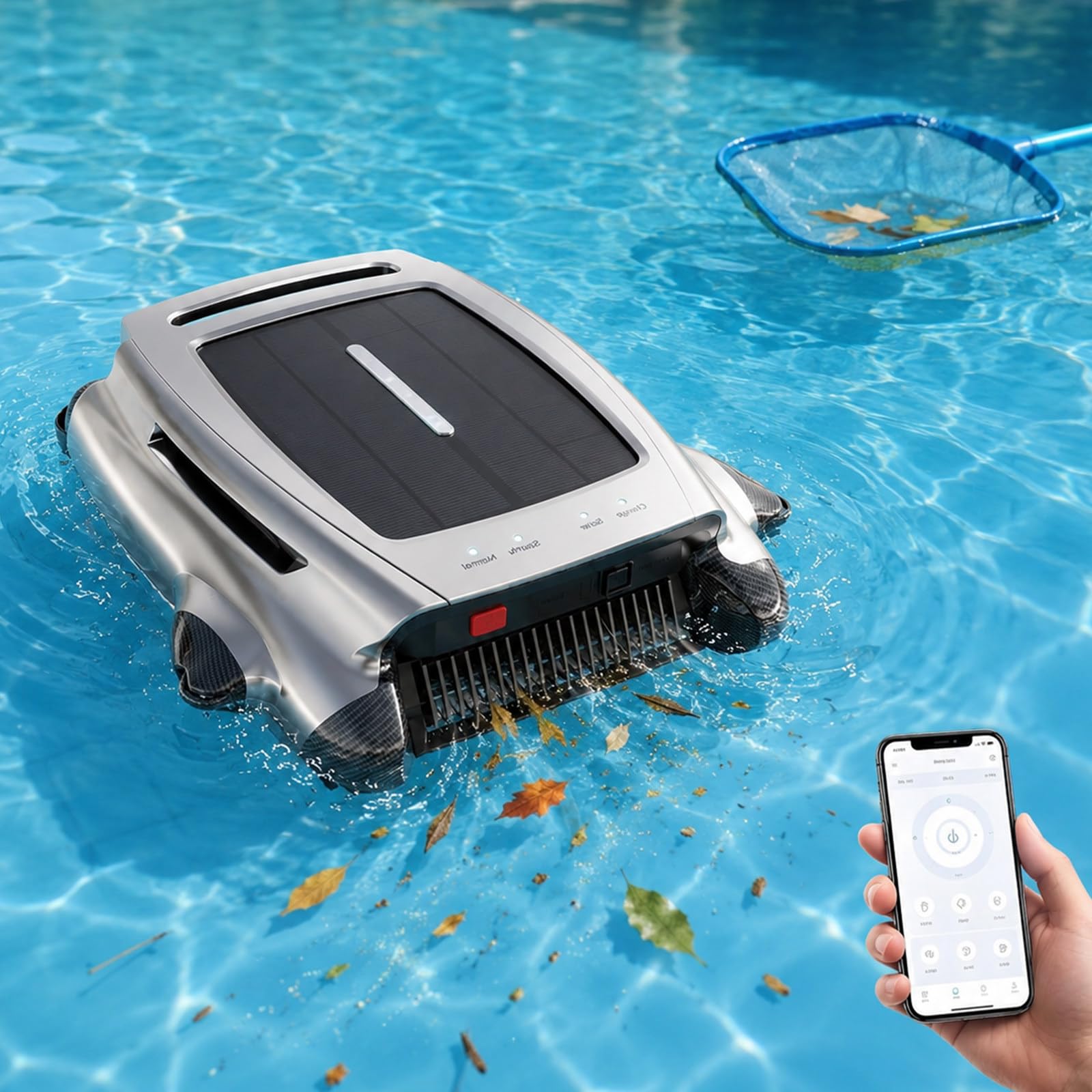 Pool Solar Skimmer Robot Cleaner, For Domestic Swimming Pool Maintenance