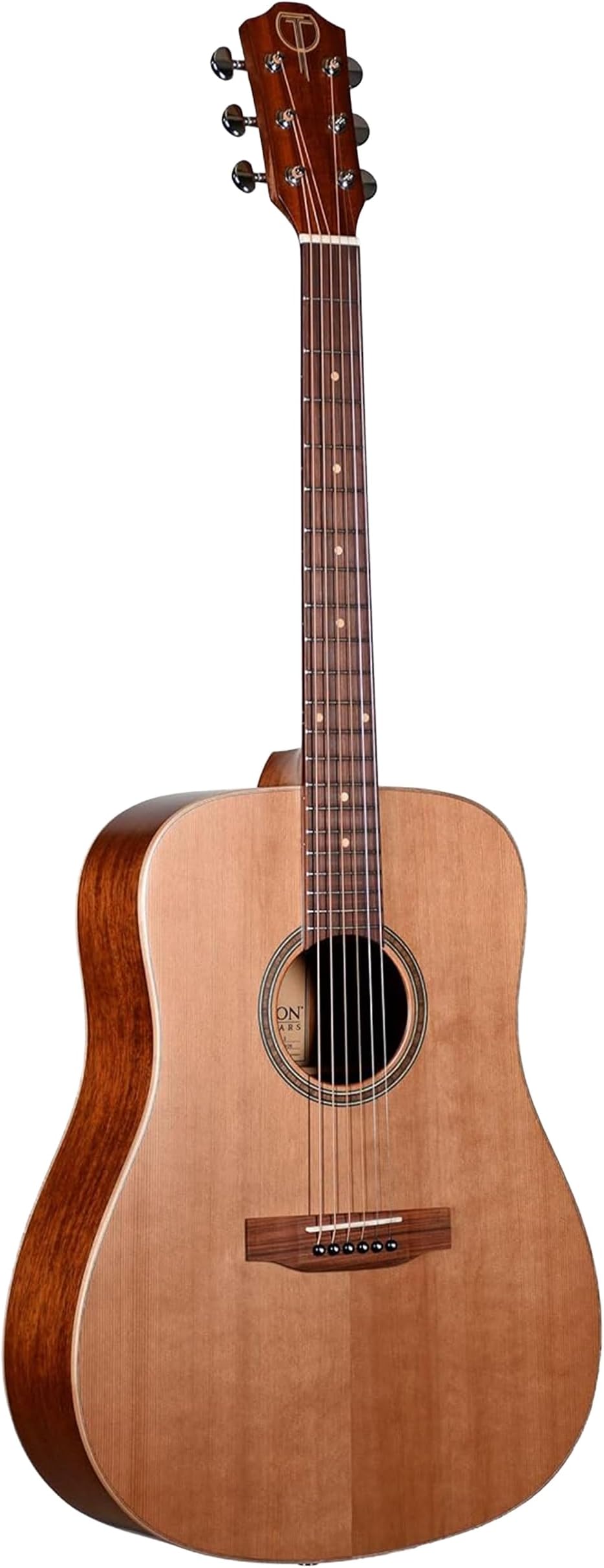 Teton Dreadnought Acoustic Guitar, Wooden, Solid Cedar Top, Mahogany Back and Sides, Laurel Wood Fingerboard and Bridge, STS105NT
