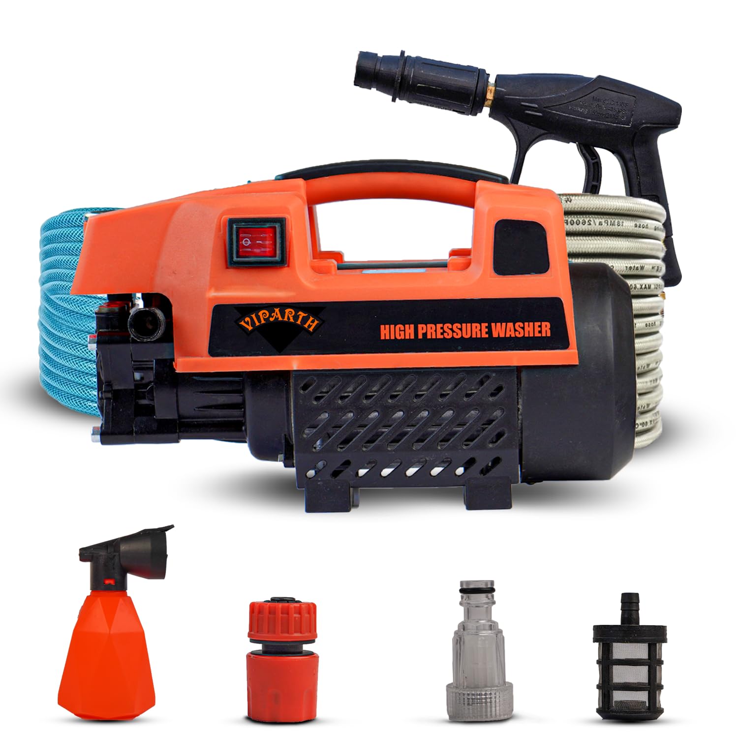 High Pressure Washer for Car/Bike Washing and Surface Cleaning | 2000 Watts Heavy Induction Motor | 130 Bars Pressure | 10 L min | 8 Meters Outlet Hose & 5 Meter Power Cable-image-36