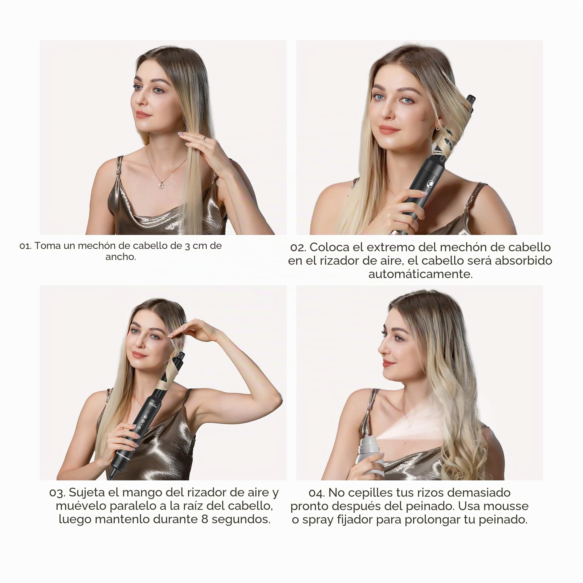 Secador Pelo 7 in 1 Pro, UKLISS Airstyler & Moldeador de Pelo con Hair Dryer, Rizador Pelo Automatico, Cepillo Secador de Pelo, Thermal Brush, Cepillo Alisador Pelo, Regalos para Mujeres Styling