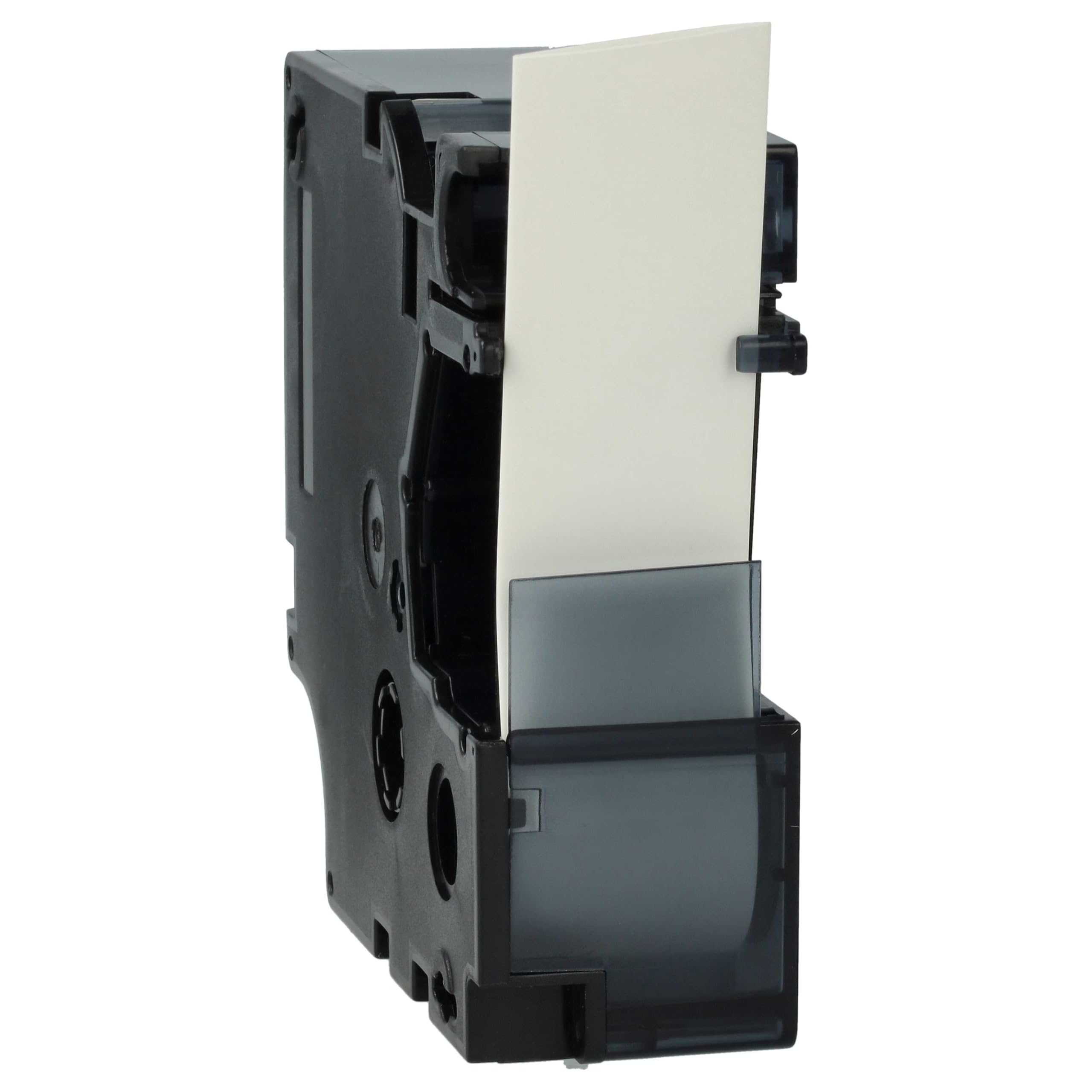 vhbw 5x Cassetta nastro sostituisce Dymo 18057 per etichettatrice nero su bianco, cassetta di tubi termoretrattili, 19 mm