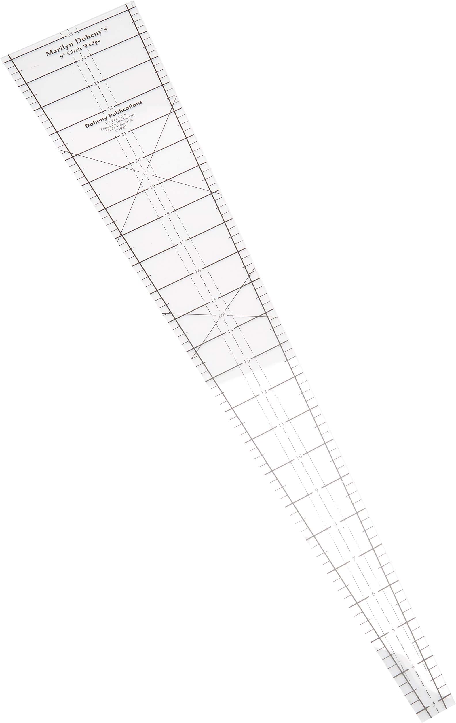 Doheny Publications 9 Degree Wedge Ruler 25in x 4-1/2in