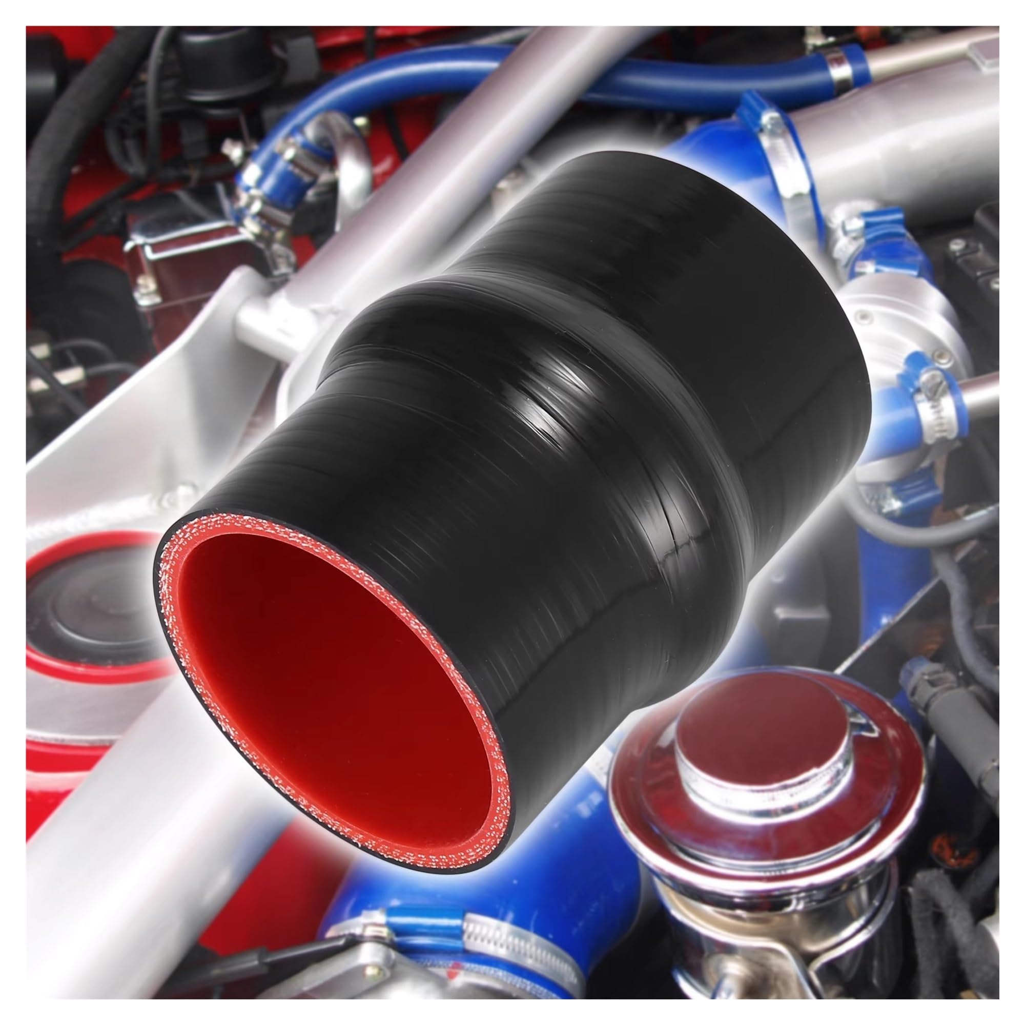 Entrada Aire Coche Manguera Reductora Silicona Recta 51 Mm/63 Mm/76 Mm/89 Mm/102 Mm Diámetro Interior Acoplador Manguera Silicona Tubo Intercooler 102 Mm Longitud(89mm)