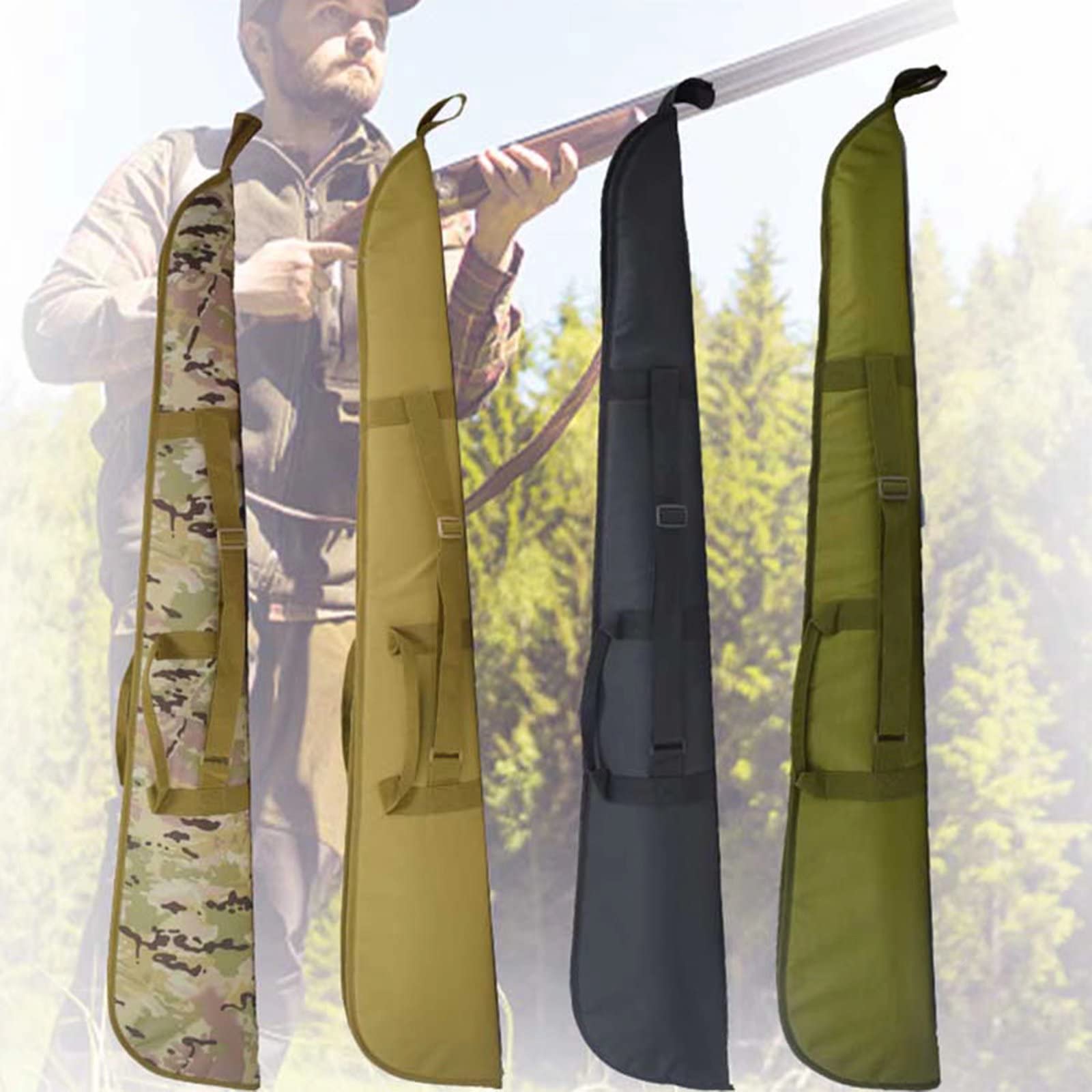 Bolsa para Armas, Estuche para Rifles, Armas largas, Estuche para Armas largas, Estuche Acolchado para Pesca, con Correa para el Hombro para Rifles y escopetas de hasta 132 cm Disp