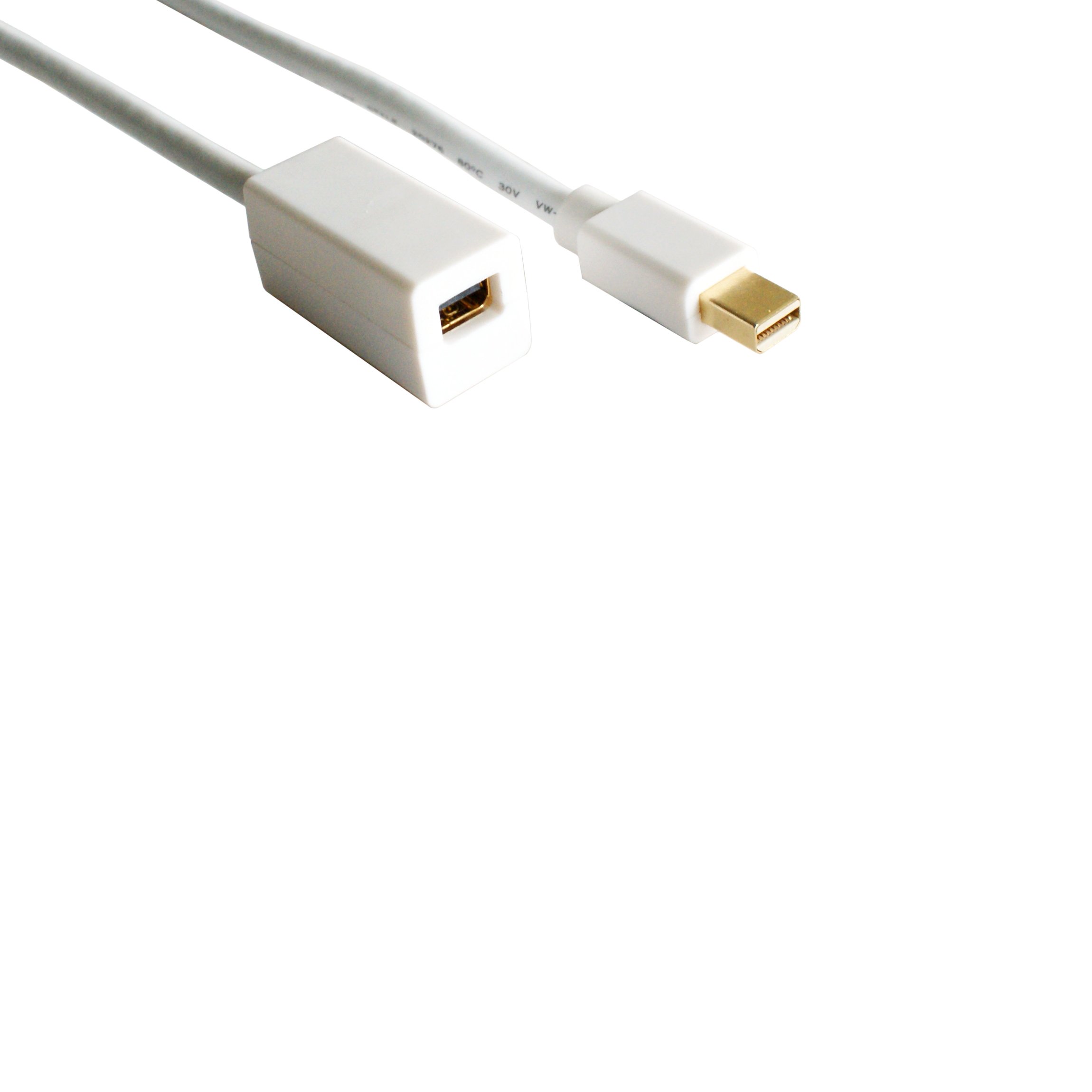 2M Mini Displayport / Thunderbolt Male To Female Extension Cable Dp Mac Lead 5055538150562