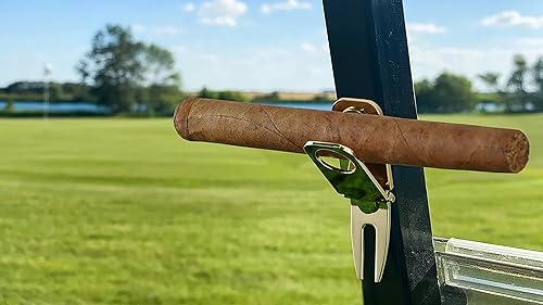 Miniatura 2 de Soporte para puros, herramienta magnética de reparación de divot de golf y marcador de bola, herramienta de accesorio de golf 3 en 1, regalo para