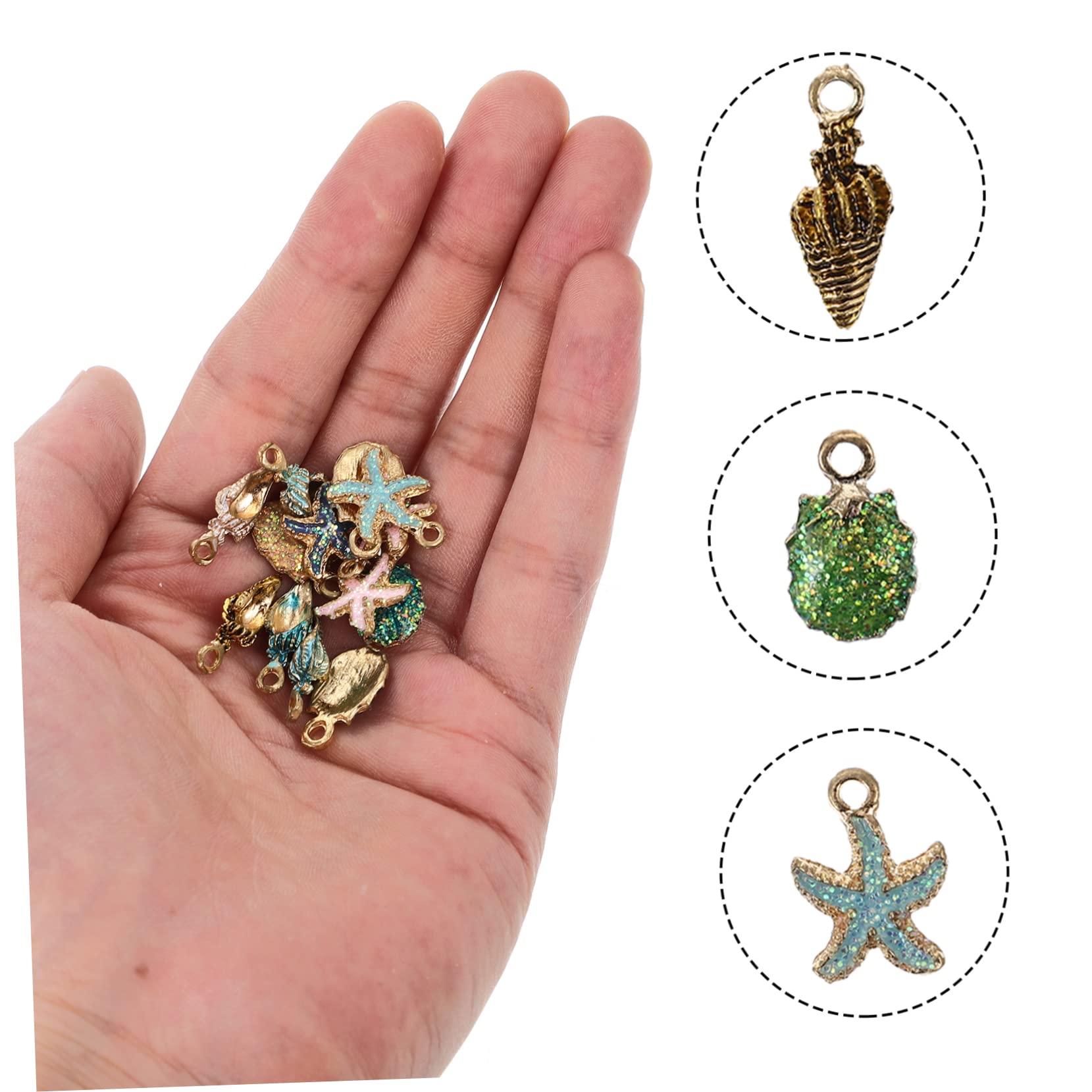 Lurrose 156pezzi Charm Lega Di Tema Oceano Pendenti Forma Stella Marina Per Creazioni Di Gioielli Fai Te Per Collane e Bracciali