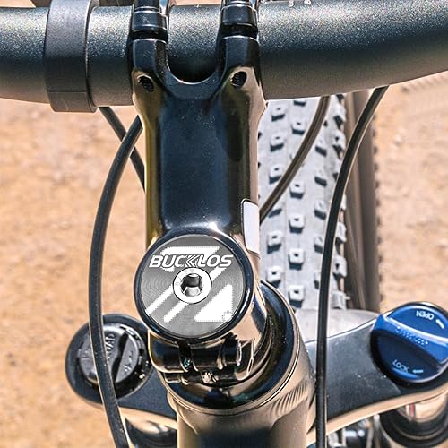 Miniatura 6 de BUCKLOS Tapa superior para auriculares de bicicleta y tuerca de estrella, aleación de aluminiofibra de carbono para vástagos de manillar de