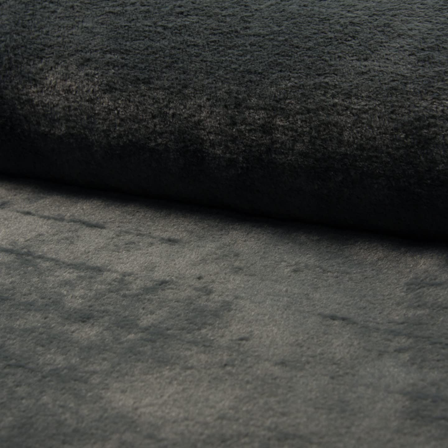 Luxury Short Plush Super Soft Faux Fur Fabric Material - Grey, 1/8Mtr - 50cm x 37cm