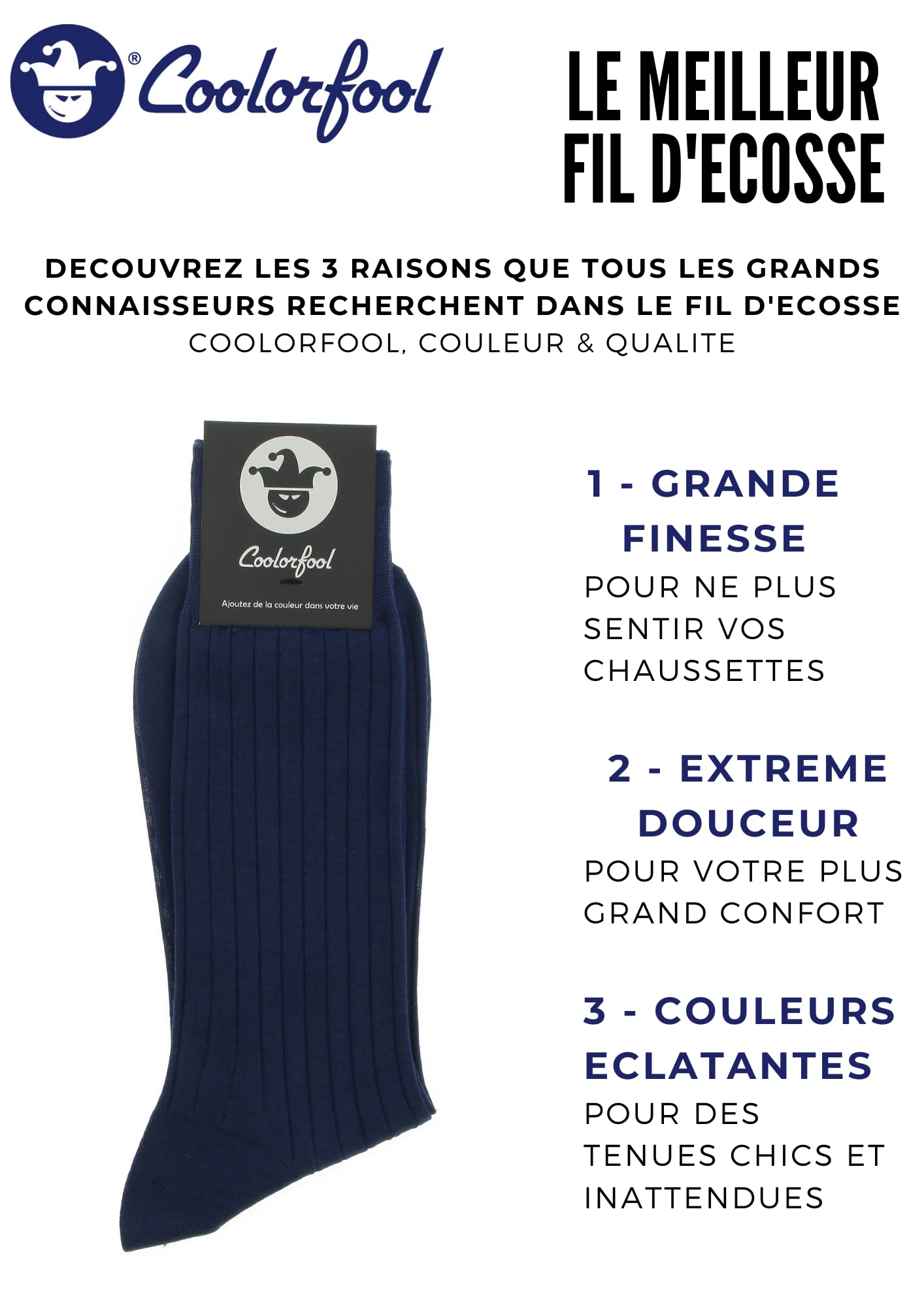 Pack et MEGA Pack de 5, 10, 15 et 100 Chaussettes 100% coton fil d'écosse haut de gamme - fines et douces | homme femme | Fabriquées en Italie Marque Française