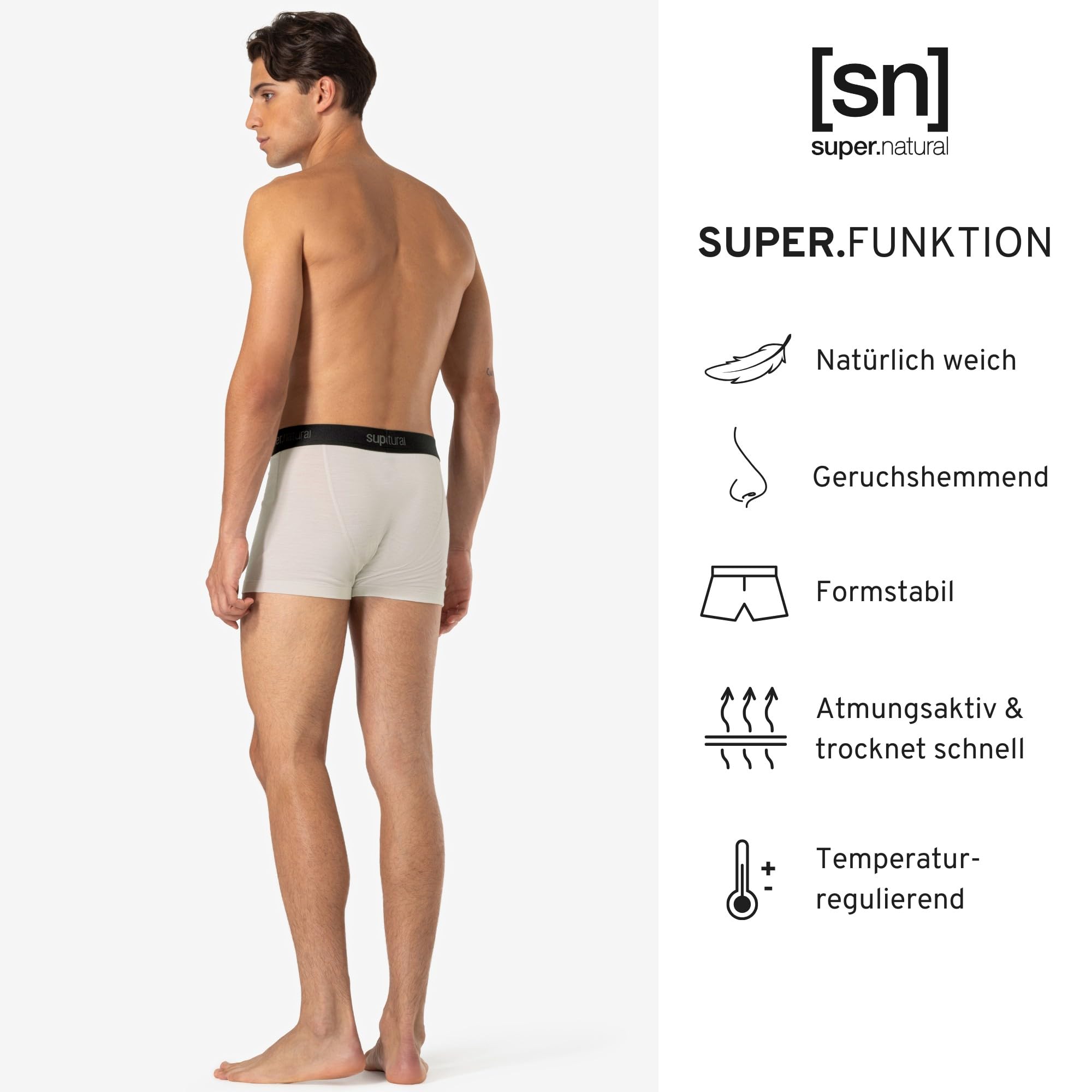 super.natural 3er Pack Herren M Tundra175 Boxer Boxershorts - Größe L