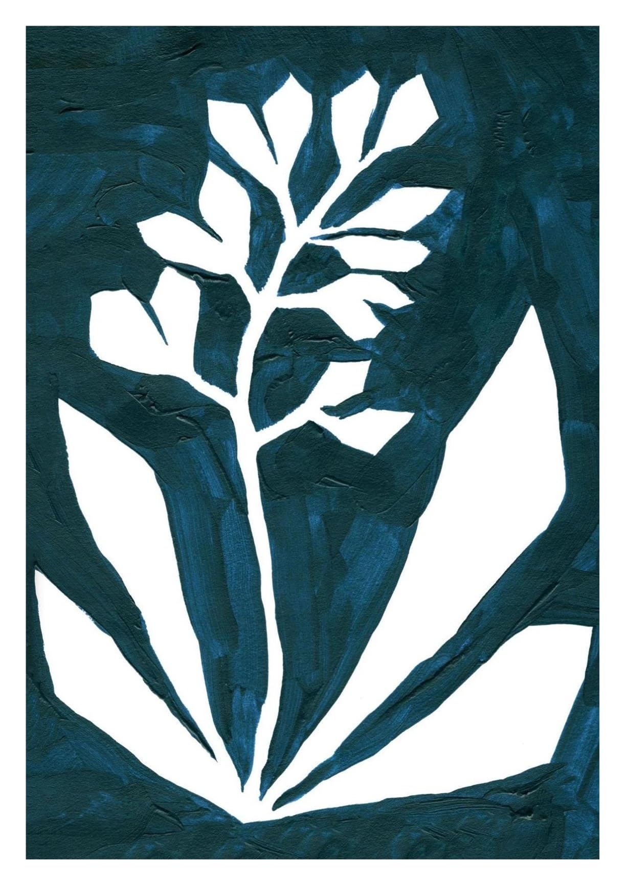 Tableau deco nature minimaliste pour rechauffer un mur blanc sans percer de grands trous
