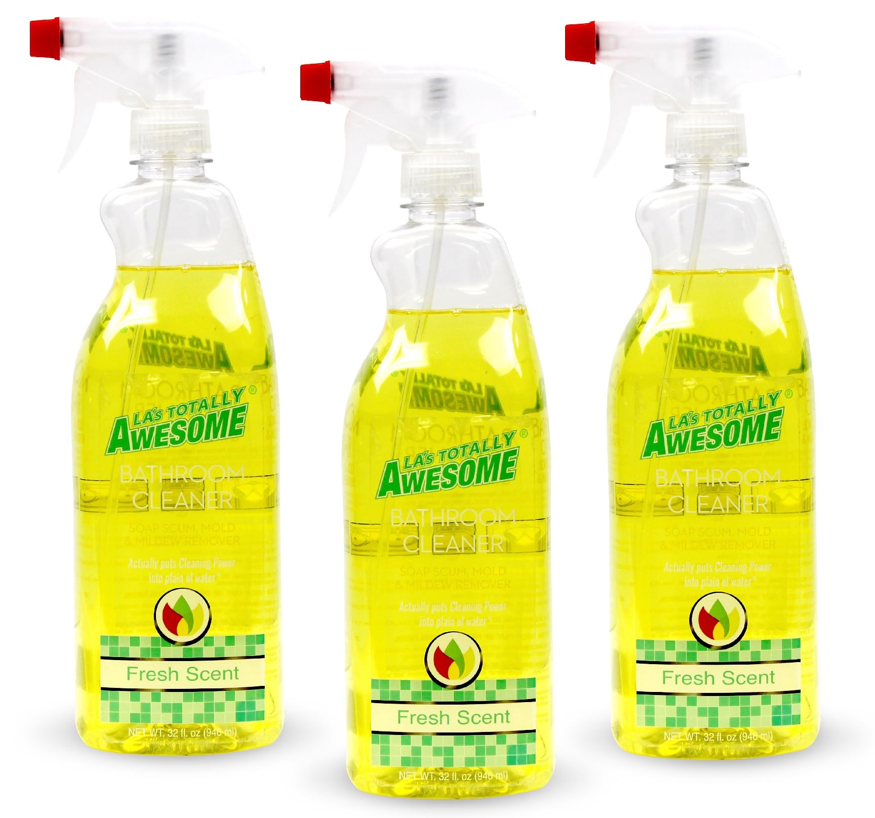 Bathroom Cleaner, Removes Soap Scum & stubborn stains Plant-Derived Formula, 32 Fl Oz (Pack of 3)