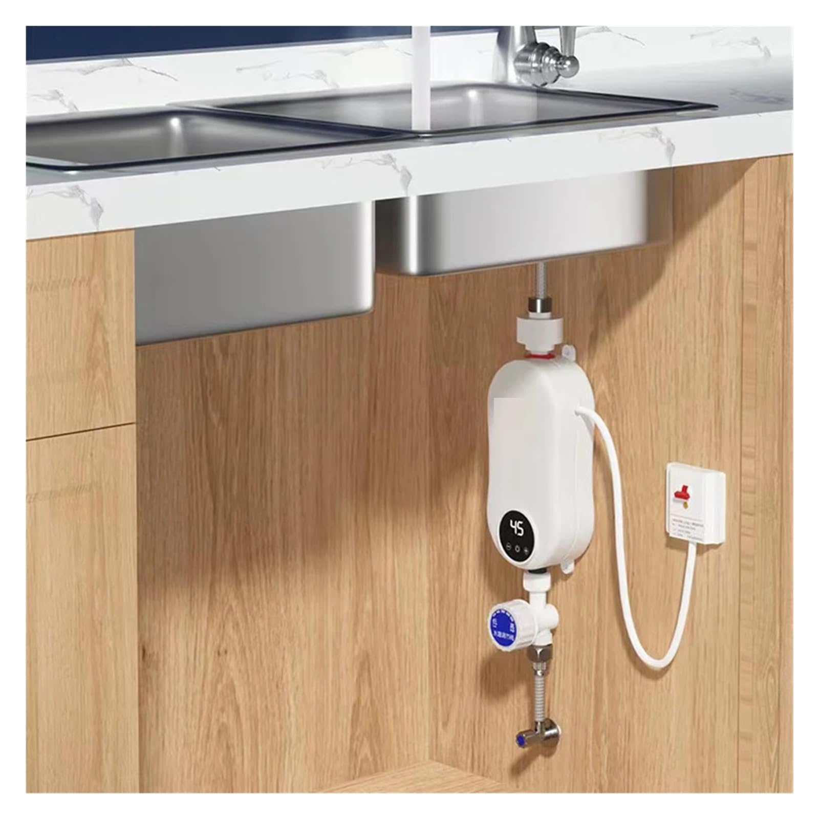 Calentador De Agua Eléctrico De 4500W, Mini Calentador De Agua Instantáneo Sin Tanque, Cocina, Baño, Ducha, Agua Caliente, Calentamiento Rápido