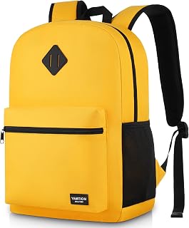 YAMTION Unisex School Backpack,Classic Casual Bookbag Adults and Teens Schoolbag with USB Port for High School College Office Work Travel