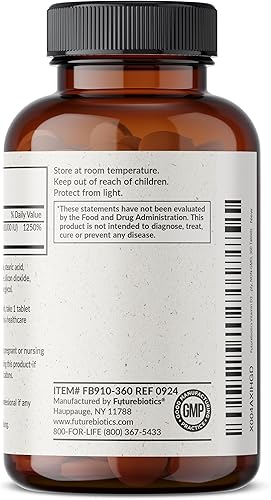 Miniatura 7 de Futurebiotics Vitamina D3 10,000iu (250 mcg) Suministro de 360 días para una función muscular saludable y apoyo inmunológico, sin OMG, 360 tabletas