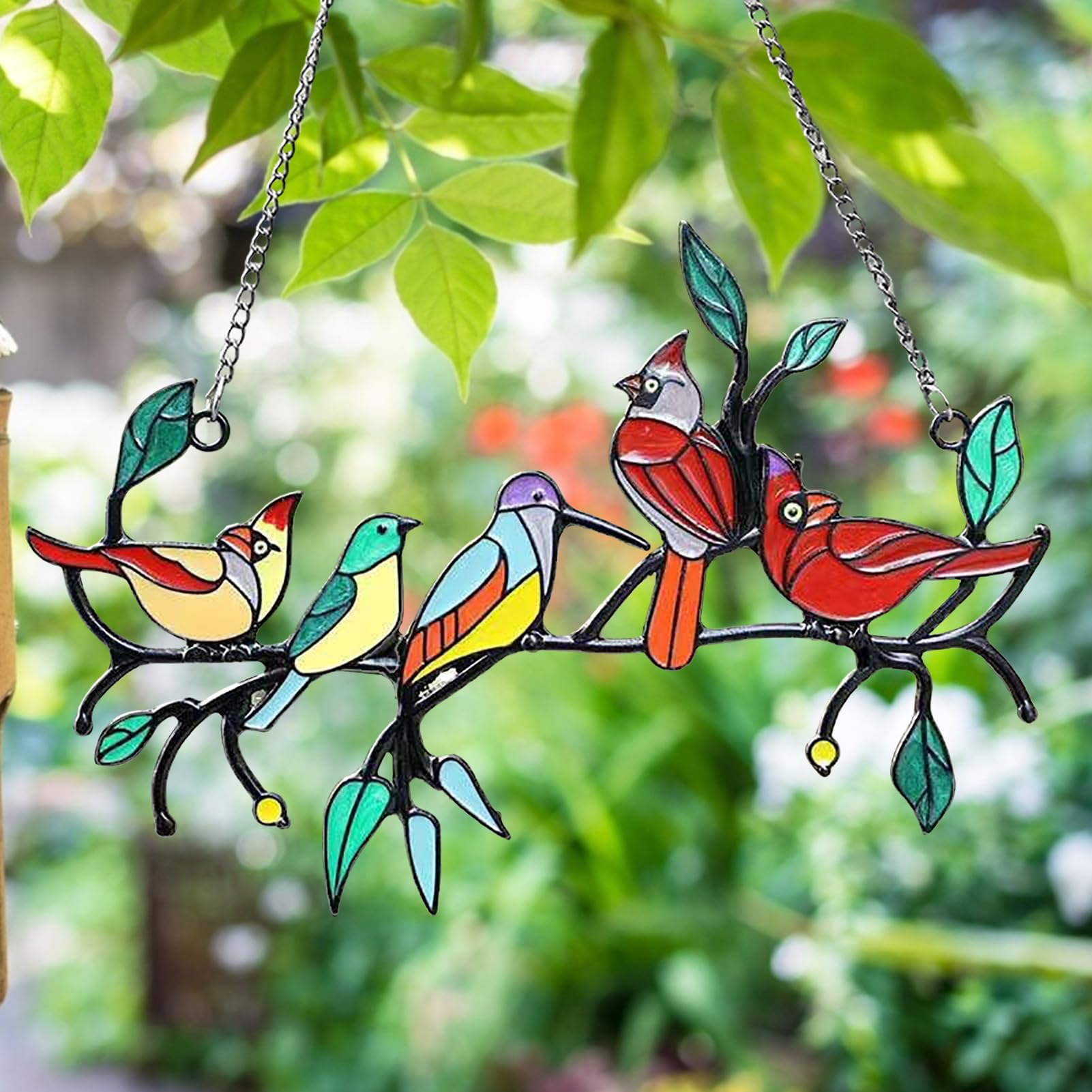 Usefulbeauty Attrape-Soleil Corbeau, Suspension De Fenêtre Corbeau | Panneau De Fenêtre En Acrylique Corbeaux - Attrape-Soleil D'oiseau, Décorations D'halloween, Décorations De Corbeau Pour Fenêtres