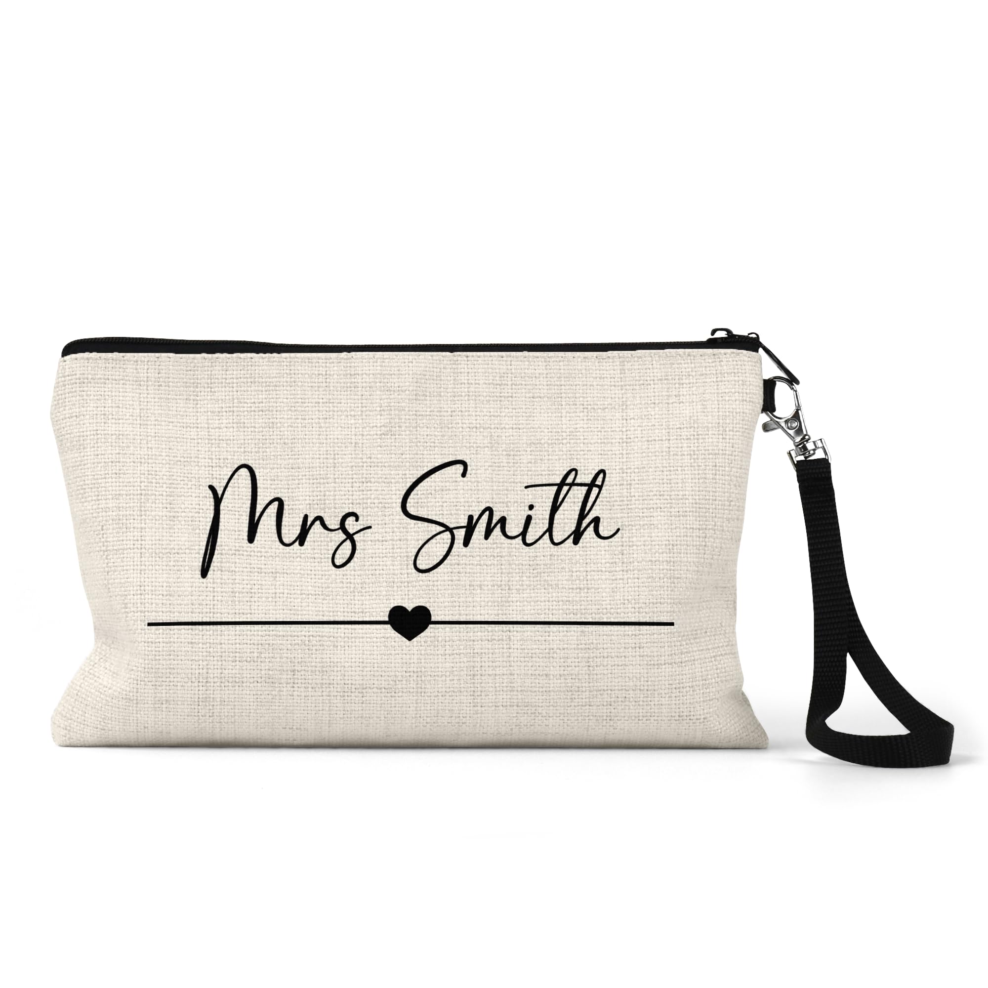 Chicken Craft Personalised Teacher Pencil Case - Minimal Name & Heart Design - Custom Gift for Teaching Assistants, Nursery or SEN Staff - End of Term Thank You Present - Zip Stationery Pouch