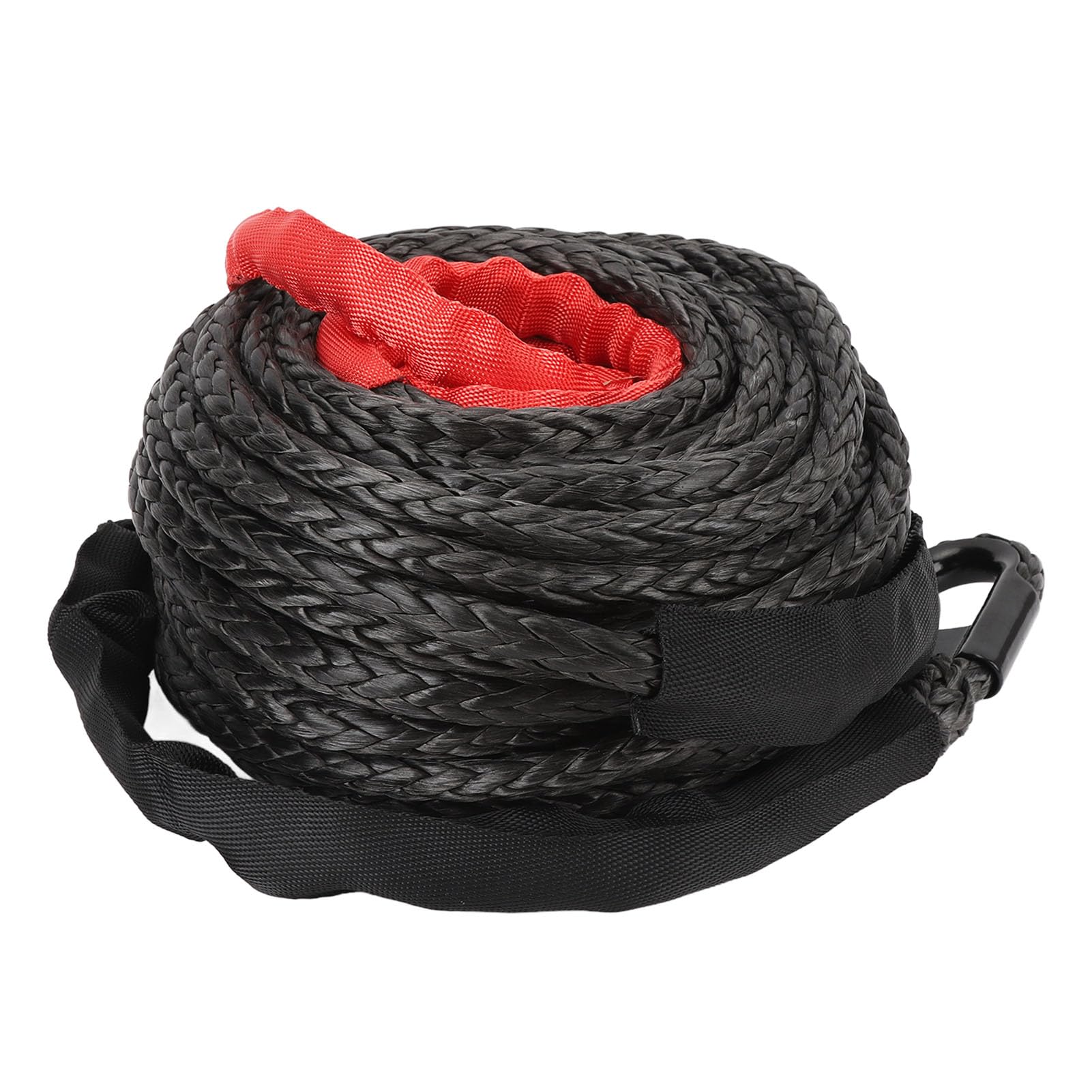 FILFEEL Syntetyczna Lina Wyciągarki z tuleją ochronną 9,5 Mm X 7,5 T Kabel o Wysokiej Wytrzymałości do Pojazdu Terenowego 4WD ATV UTV SUV