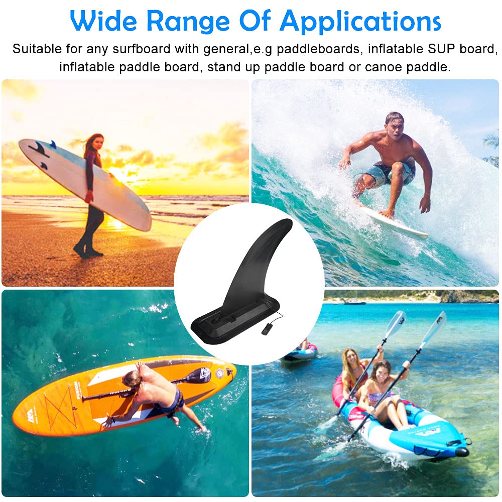 Pinne Tavola da Surf Tavola da Surf Fin Pinne da Surf Rimovibile Pinnetta Centrale Plastica Pinna Centrale per Tavola da Surf con Base per Paddleboard Longboard Stand Up Paddleboard Kayak