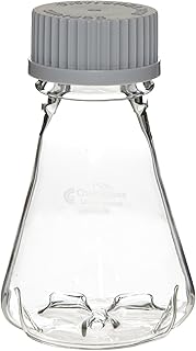 Chemglass CLS-2052-04 Glass 250mL Shake Flask, with 6 Baffles and Vented Cap