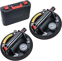 Vista 1 de 2 paquetes de ventosas de vidrio de 8" para levantar vidrio grande, máxima carga 960lbs, ventosas de succión para ventanas resistentes, ventosas