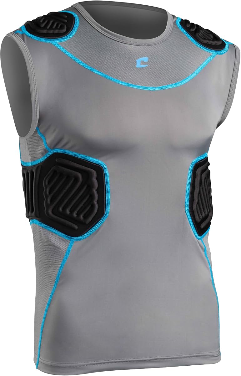 Bull Rush Football Padded Compression Shirt, Boys