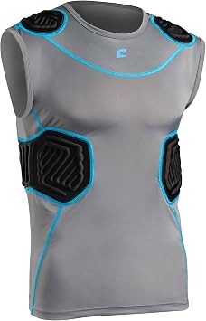 Bull Rush Football Padded Compression Shirt, Boys