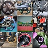 Vista 5 de YBEKI Kit de pernos de plato de grado aeronáutico 7075-T651 - Mecanizados CNC para bicicleta de carretera/MTB (platos simples y dobles), incluye