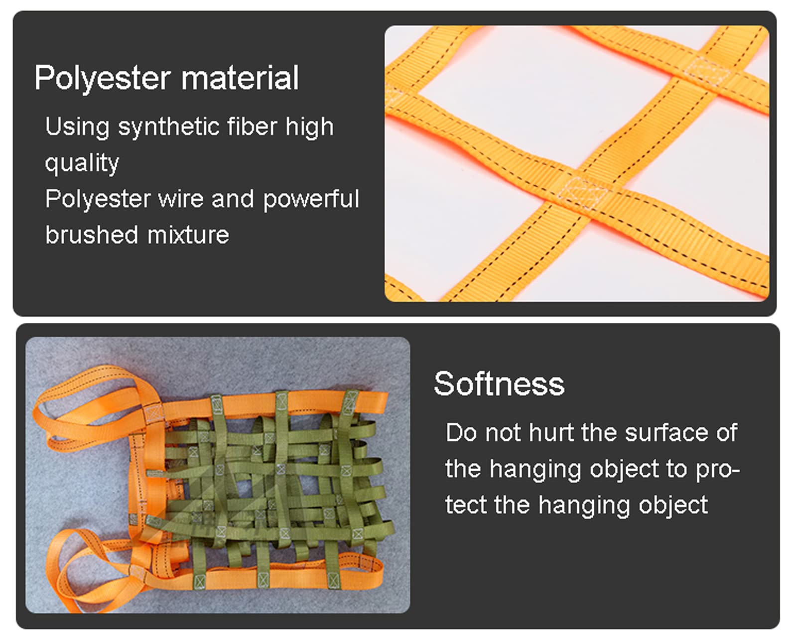 Heavy Duty Motorrad Bungee Cargo,Kajakdeck Gepäcknetz,Schutznetz,Hebe-Hebenetz,Netzsäcke zum Heben von Lasten,Hebenetz-Gurte Maschenweite 15cm(Size:1 * 1m/1T)