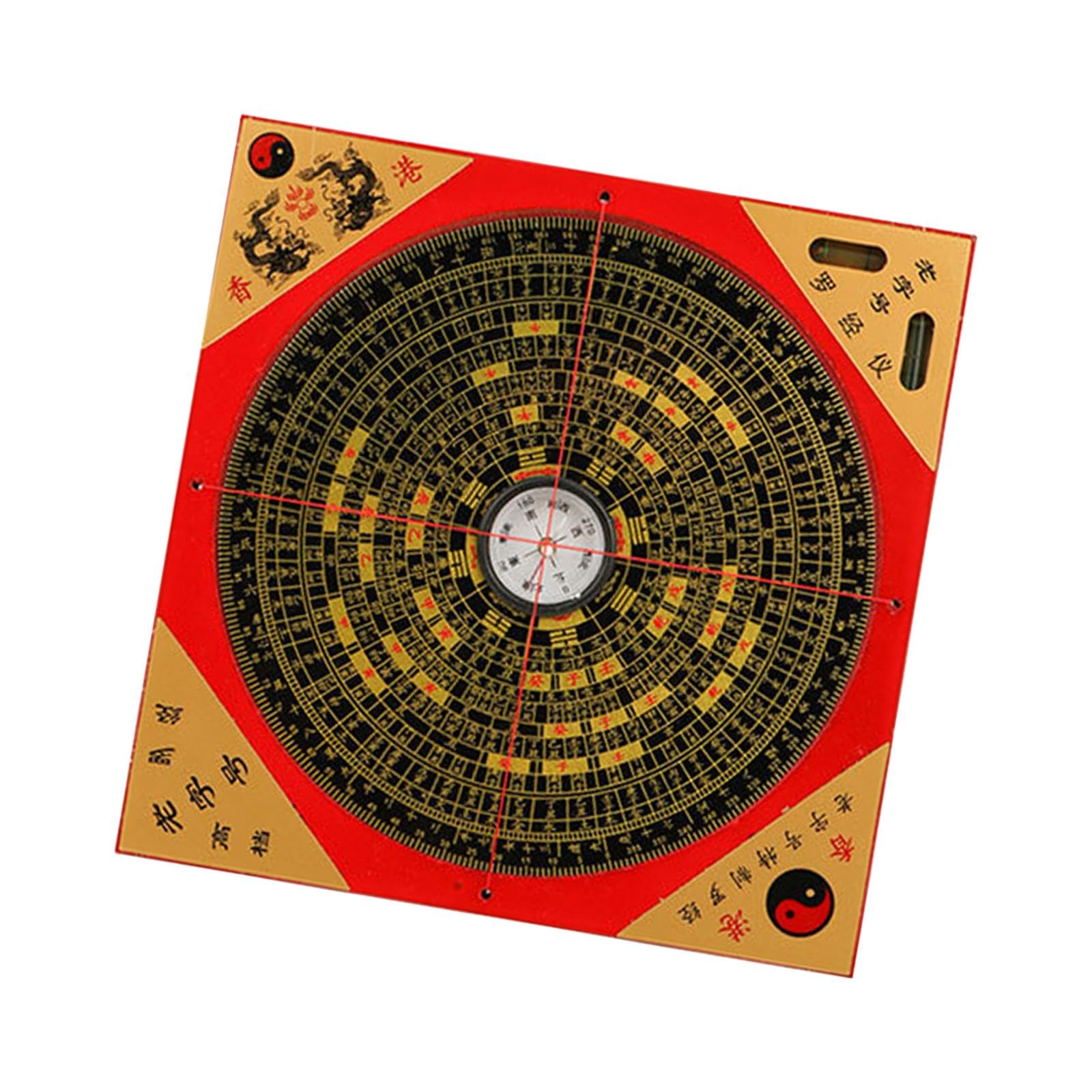 Feng Shui Compass Luo Pan Bagua Square Luopan for Hiking Camping Backpacking 16cm-picture-13