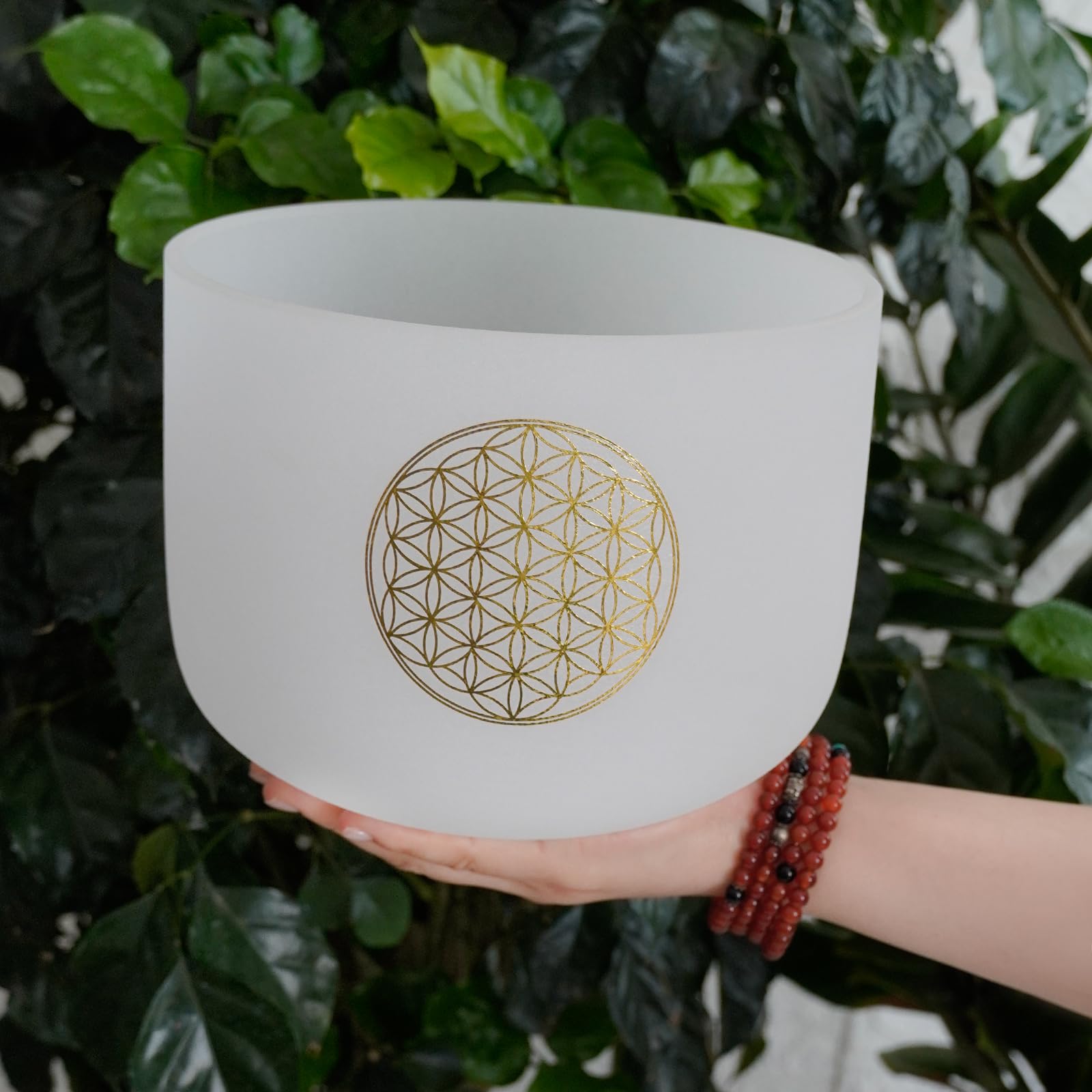 Hye-eun Set di campane tibetane in cristallo 432HZ perfetto Pitch 7 – 12 pollici lumen della vita al quarzo Singing Crystal Bowls Set di 7 campane tibetane per guarigione del suono, rilassamento dello