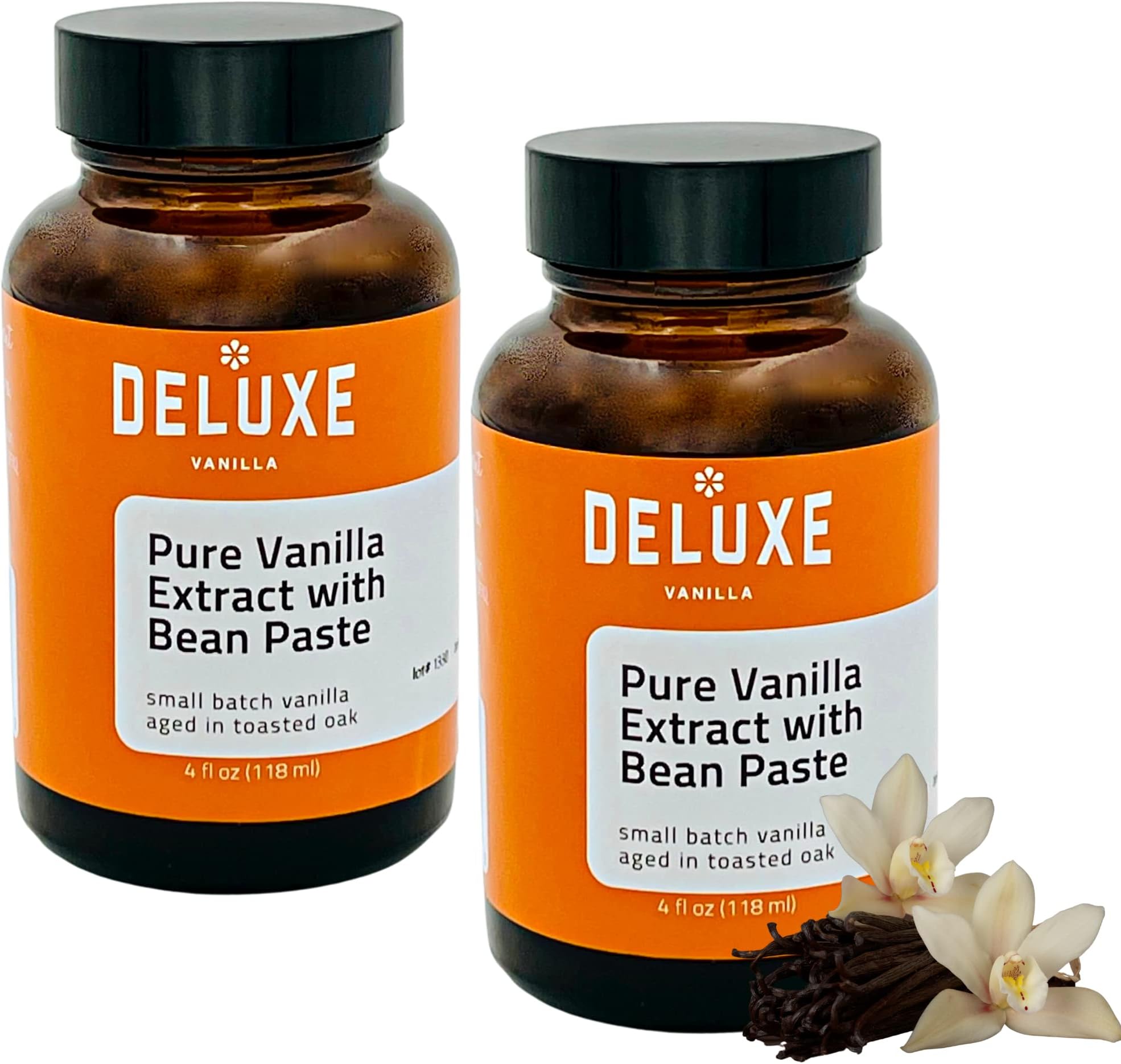 Deluxe Vanilla Vanilla Bean Paste (Pack of 2) Small Batch Rich Creamy Flavor