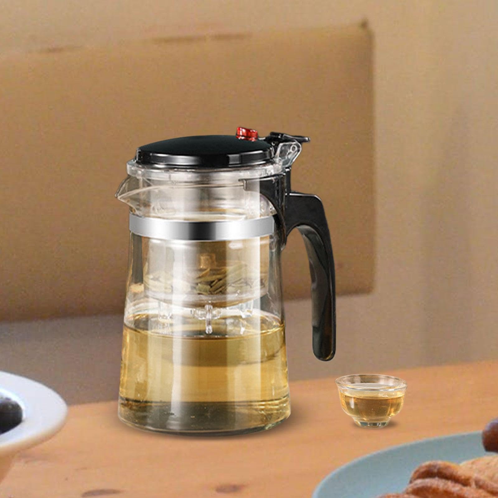 Tetera de Vidrio con colador de té, Tetera, Taza de té para té de, Cocina, 900ML