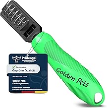 Golden Pets Detangling knife, removes knots and tangles, suitable for short to long hair, small - large animals, rounded blade, includes free care manual (English language not guaranteed).