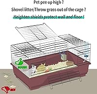 Vista 5 de Oncpcare Paquete de 12 forros de plástico para mascotas de 14 x 6 pulgadas para jaula de conejo, protector de orina transparente, forro lateral