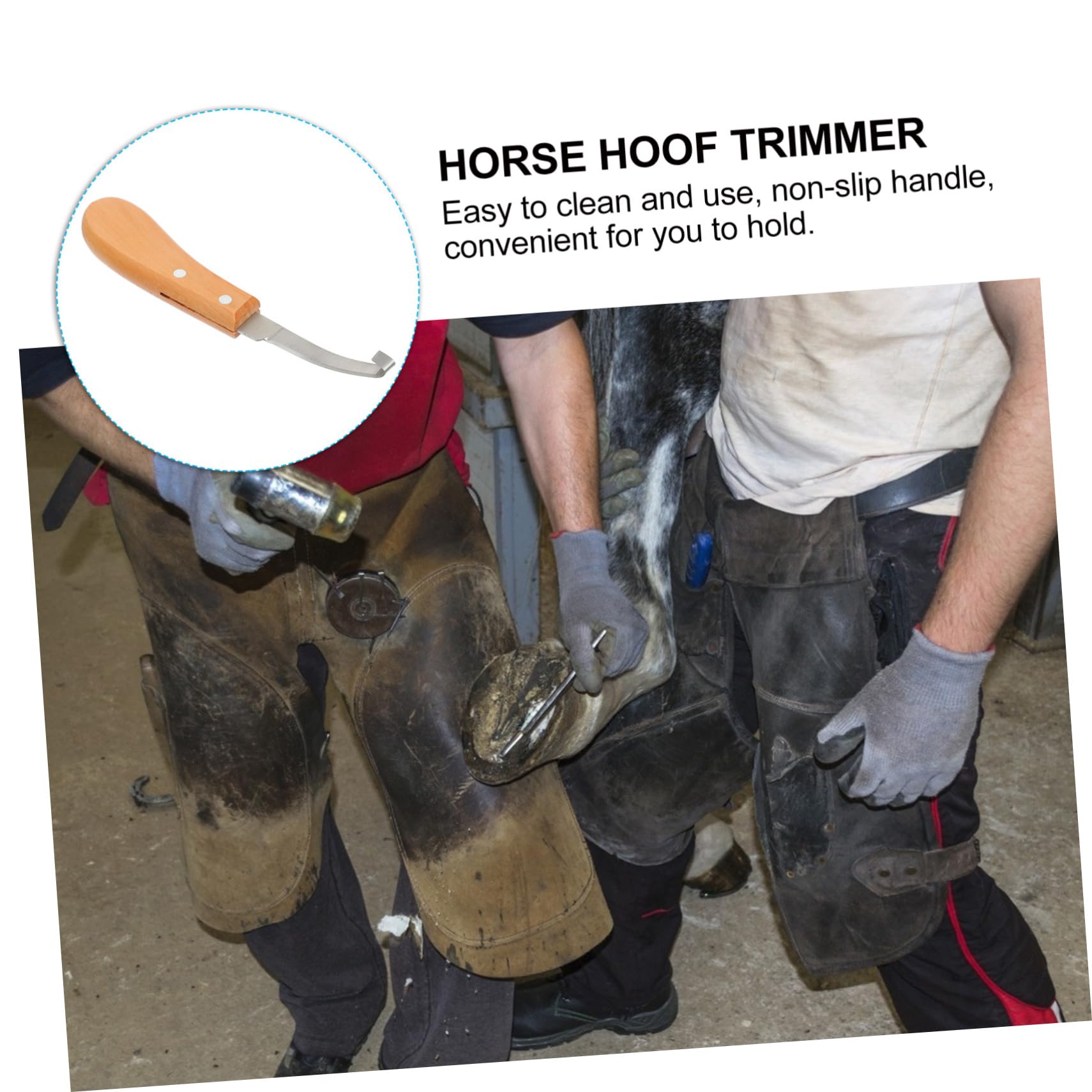 Happyyami 3stücke Tragbares Hufschneider-Werkzeug Für Pferde Robuster Edelstahl-huftrimmer Mit Ergonomischem Holzgriff Für Präzises Und Komfortables Trimmen Von Hufen
