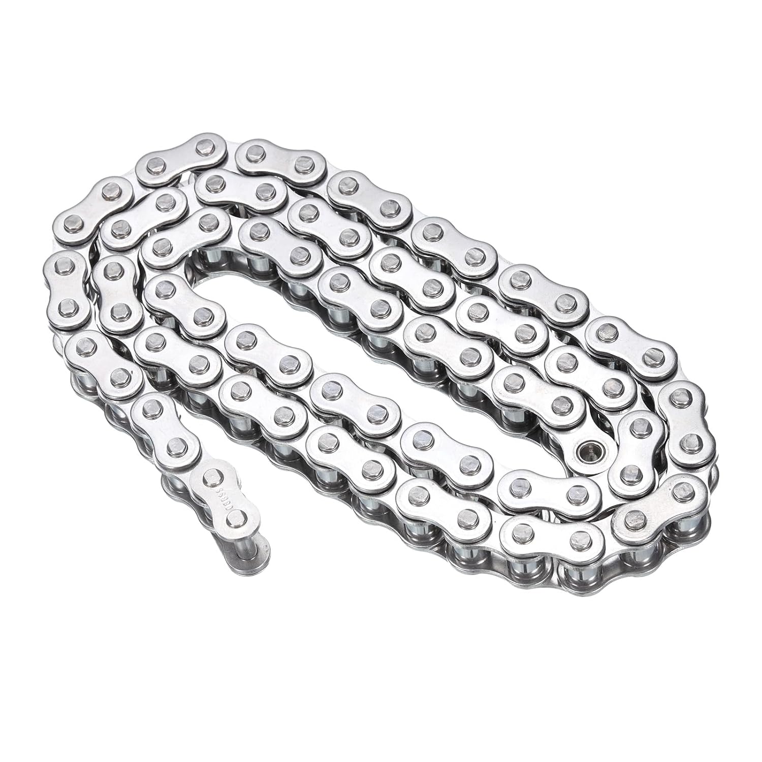 uxcell #41/ DIN/ISO 085 Roller Chain 3 Feet 1/2" Pitch Stainless Steel Roller Chains for Go-Karts, Bicycles, 72 Links
