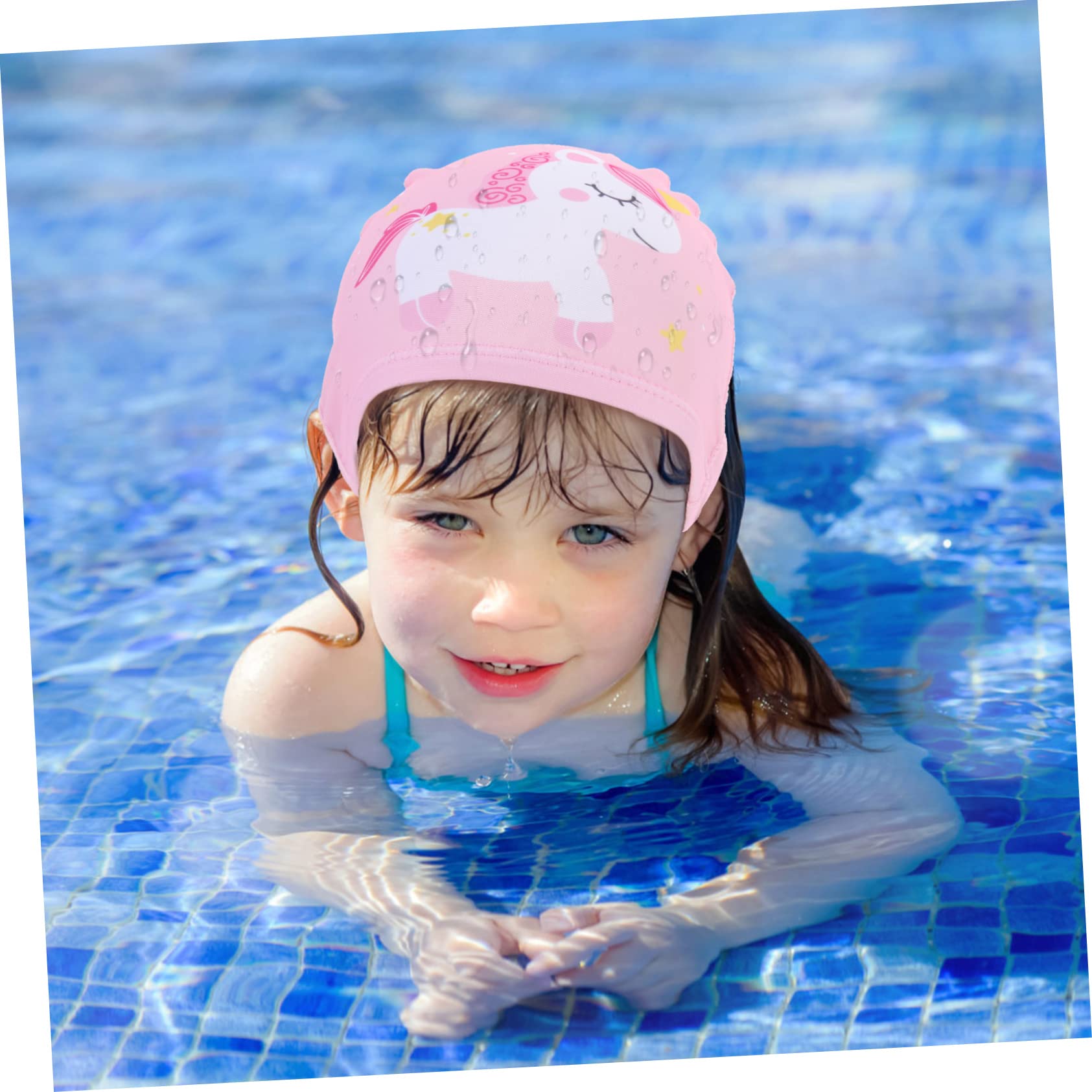 BESPORTBLE Cuffia Da Nuoto Caps Cuffie Da Doccia Per Cuffie Da Nuoto Cuffie Da Bagno Dei Cartoni Animati Cappelli Da Bagno Swim Capp Per Rosa Poliestere