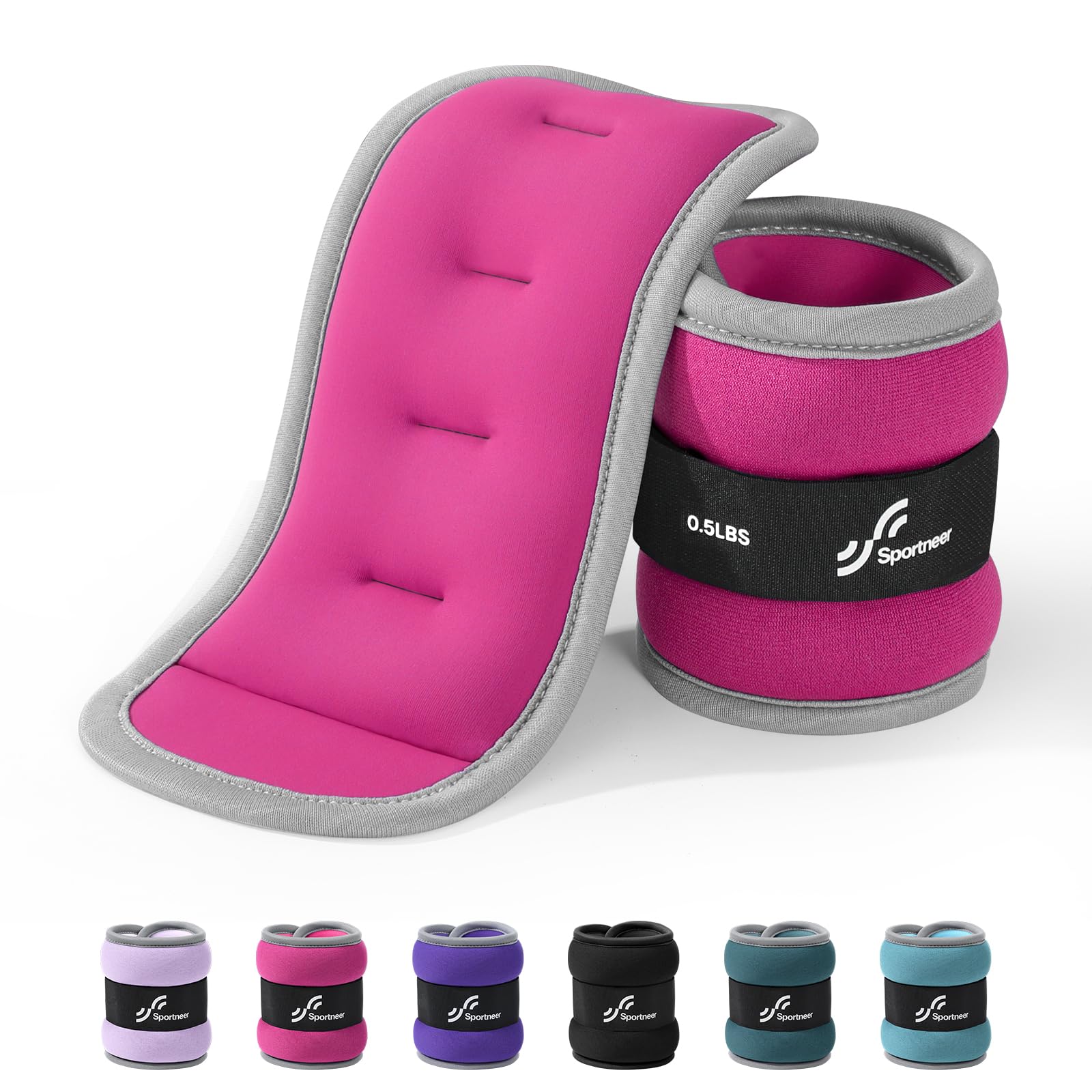 Sportneer Ankle Wrist Weights for Women Men Pair of 1/2/4/6/10 LBS Options