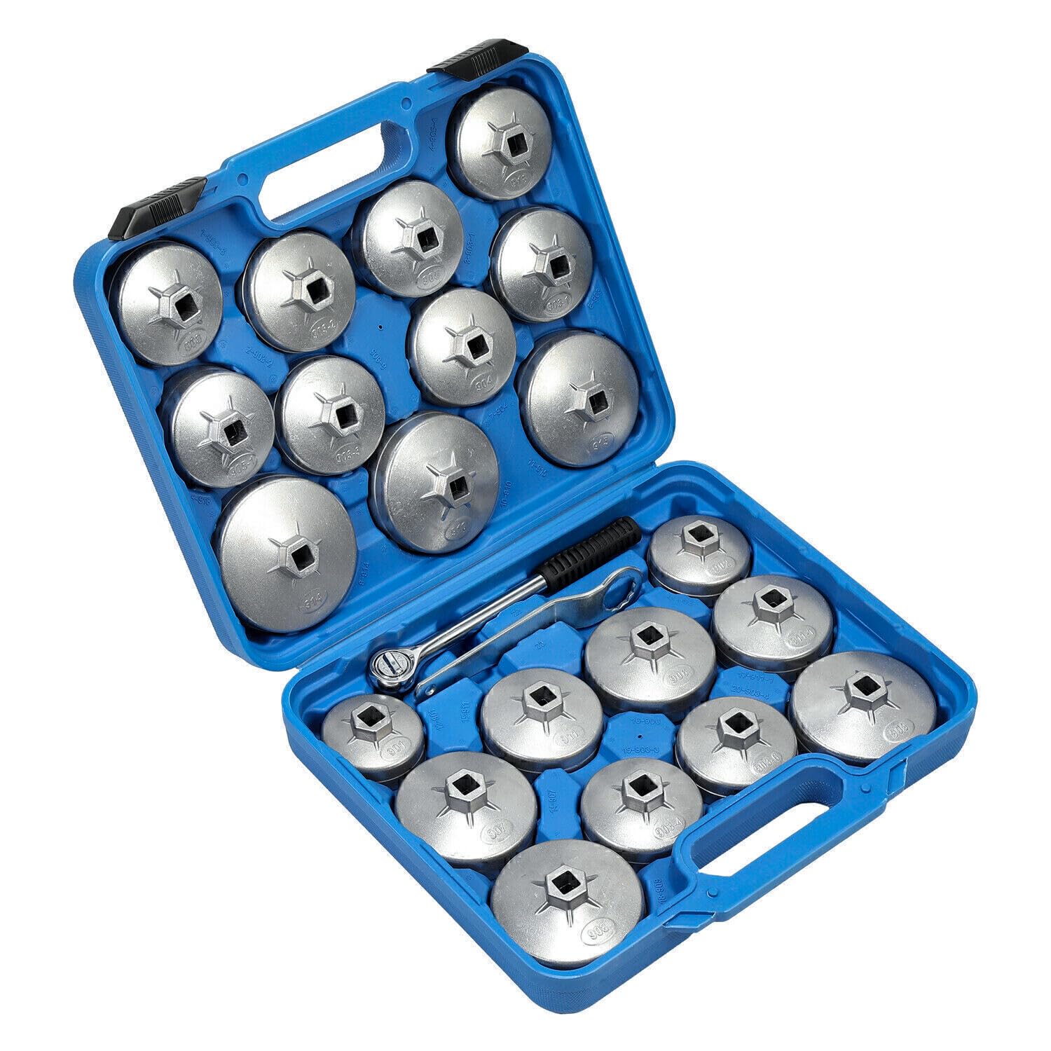 GEARMONSTER Set di 23 tappi per filtro dell'olio in alluminio, strumenti speciali per la sostituzione dell'olio, strumenti universali per il filtro dell'olio, set di attrezzi per la rimozione di tappi