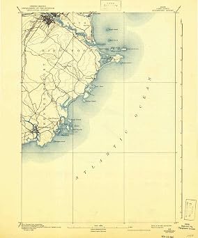 YellowMaps Biddeford ME topo map, 162500 Scale, 15 X 15 Minute, Historical, 1893, Updated 1942, 19.8 x 16.5 in - Tyvek