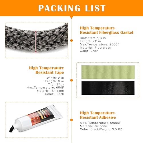 Miniatura 5 de Xmasneed Junta de estufa de leña, 12 ''