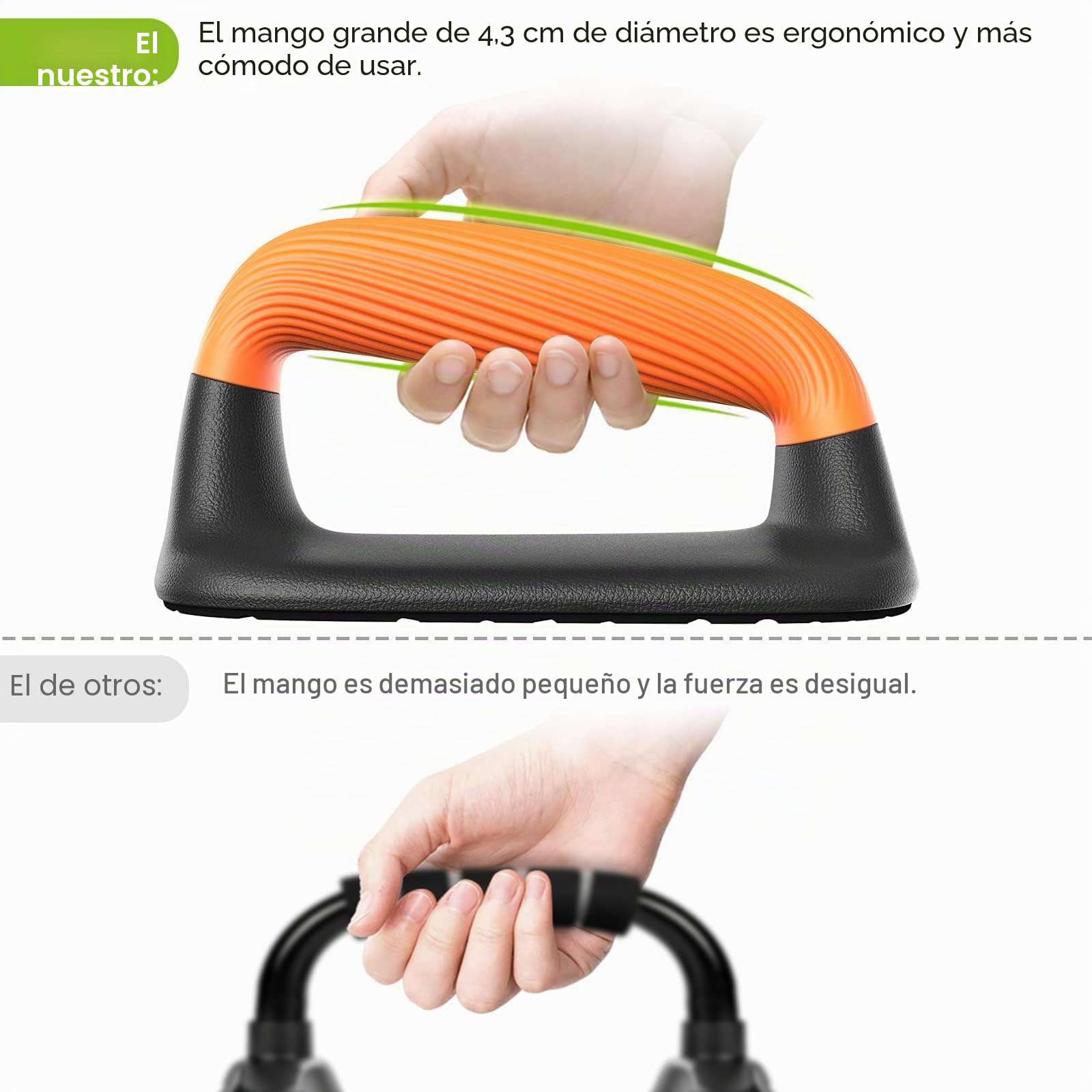 Kipika Barras de flexión, soportes de flexión, asas de plástico suave antideslizante, almohadilla antideslizante inferior, equipo de entrenamiento de fuerza, perfecto para ejercicios de entrenamiento