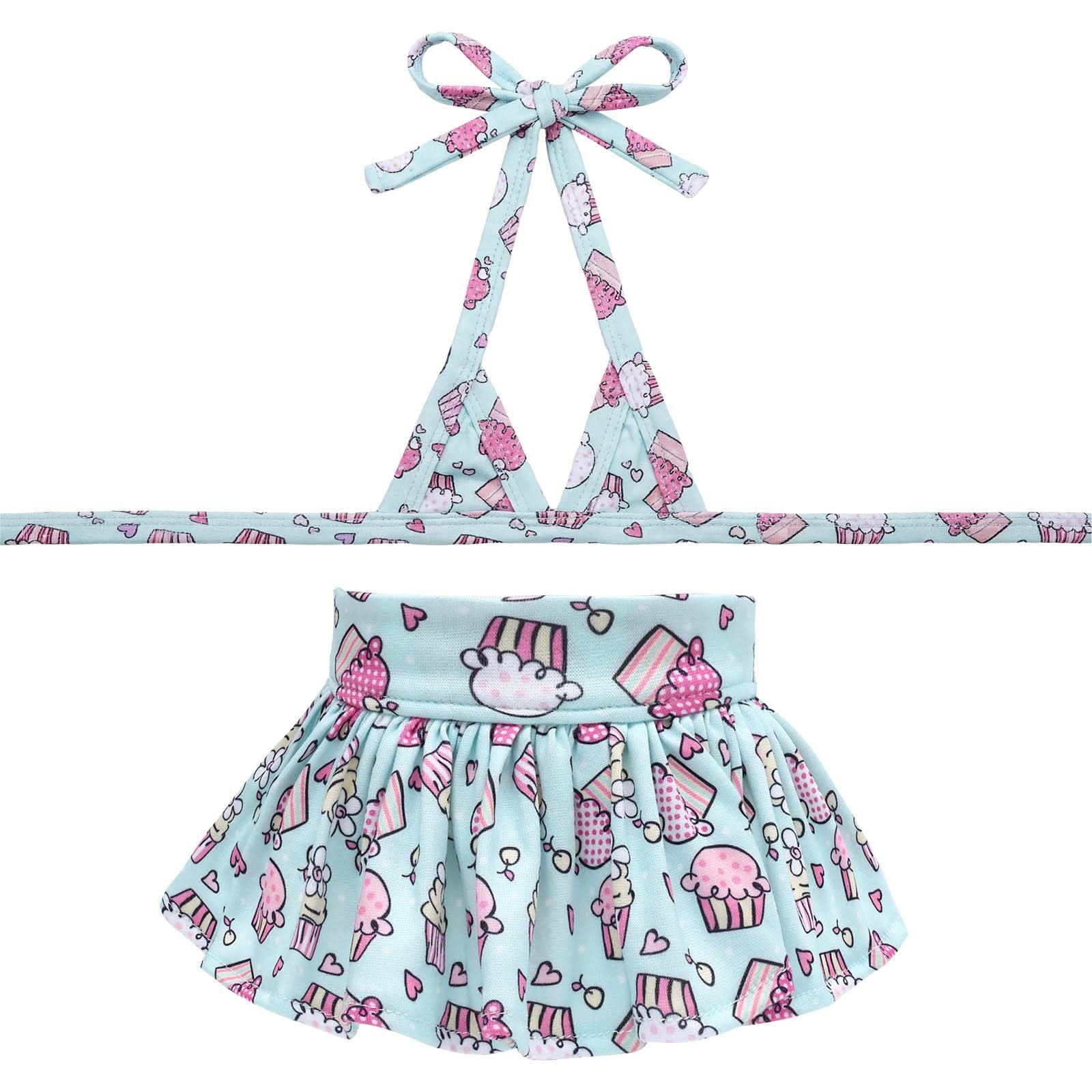 CuteBone Dog Bikini Dress, Stylish Swimsuit Costume for Small Dogs, Comfortable &amp; Adjustable Puppy Bathing Suit, Soft Outfit Pet Apparel for Beach, Pool and Summer Fun DB40XS